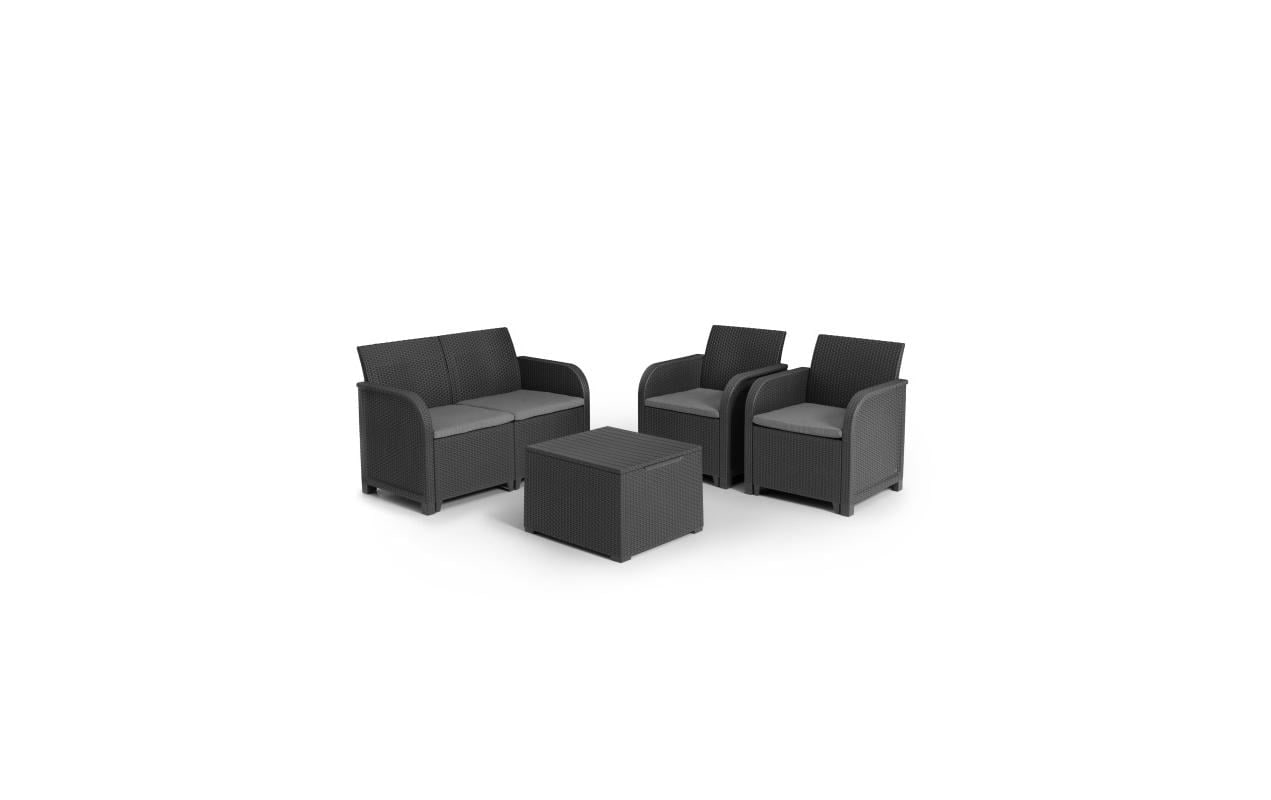 Loungeset »2 Sessel + 1 Sofa, inkl. Kissen, Graphite«