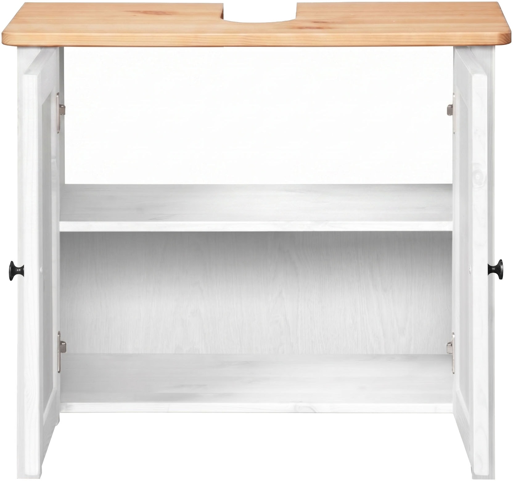 welltime Armoire sous lavabo »Landhaus Sylt, Badschrank, Badmöbel, FSC®-zertifiziert« Meuble de salle de bain style campagne, largeur 64 cm, en bois massif