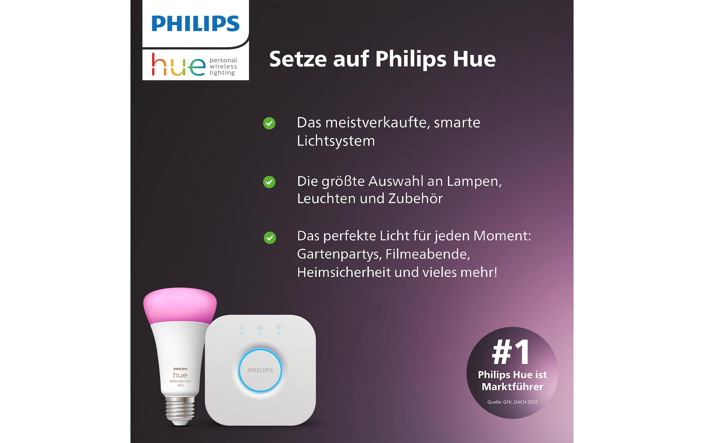 Philips Hue LED-Lichterkette »Hue Festavia, 40 m, 500 LEDs«, 500 St.-flammig