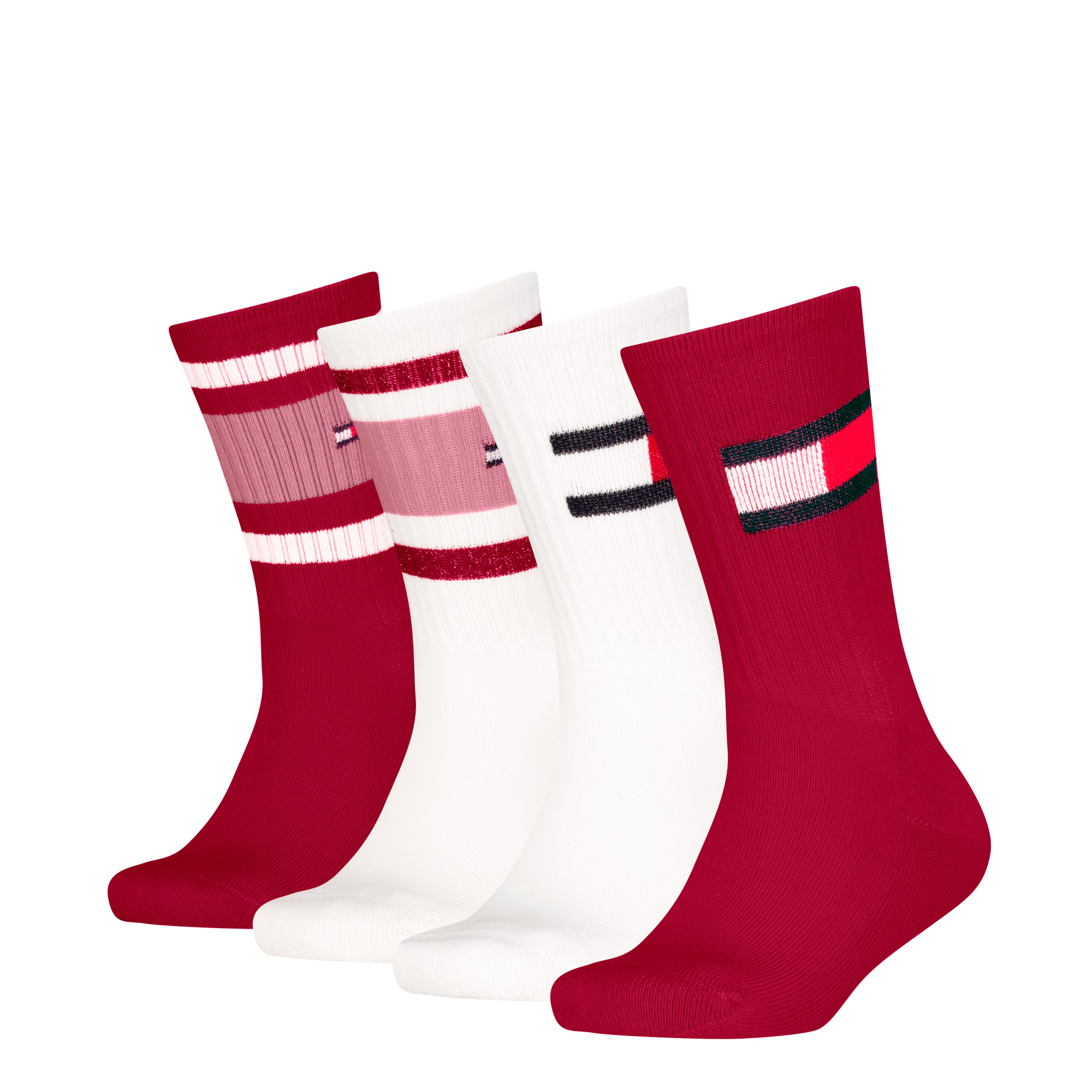 Image of Tommy Hilfiger Socken "TH KIDS SOCK 4P FLAG & SPORT STRIPE ECOM" 4 Paar, mit verstärkten Fersenbereichen