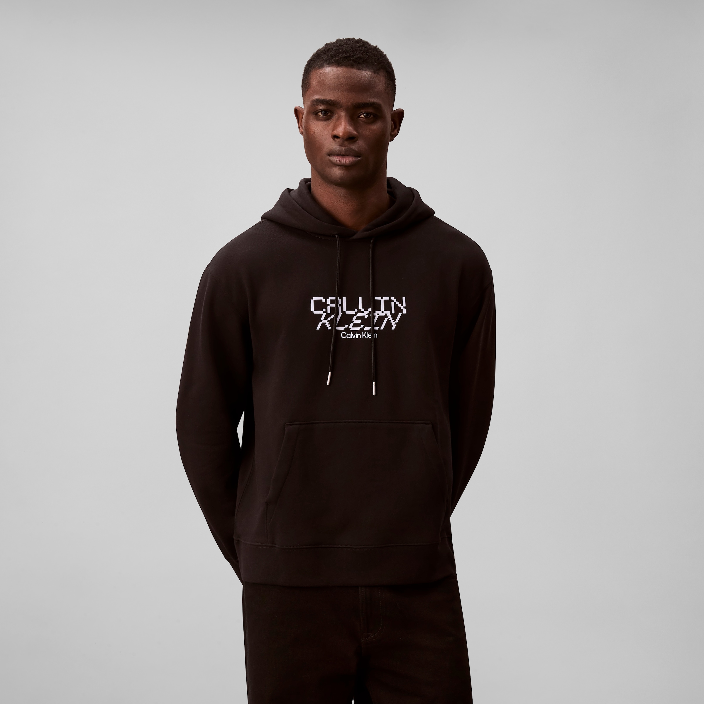 Image of Calvin Klein Jeans Kapuzensweatshirt, Regular Fit, Kängurutasche, Logo-Schriftzug