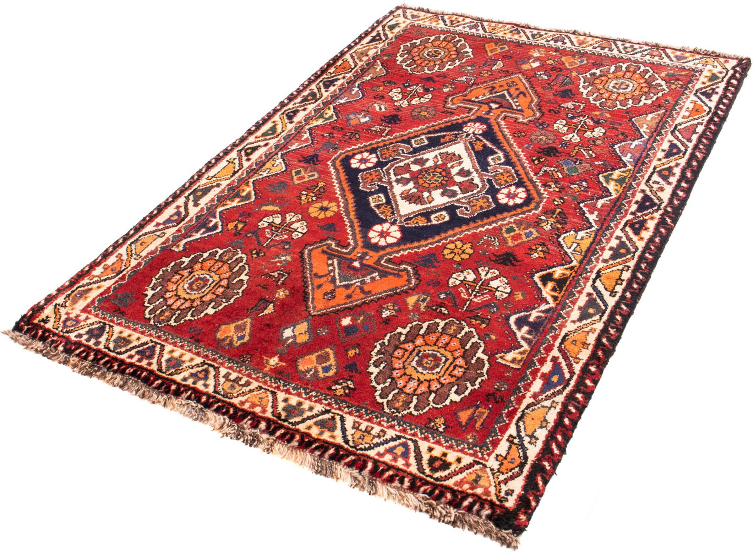 Image of morgenland Orientteppich »Perser - Nomadic - 152 x 100 cm - dunkelrot«, rechteckig, 10 mm Höhe, Wohnzimmer, Handgeknüpft, Einzelstück mit Zertifikat bei Ackermann Versand Schweiz