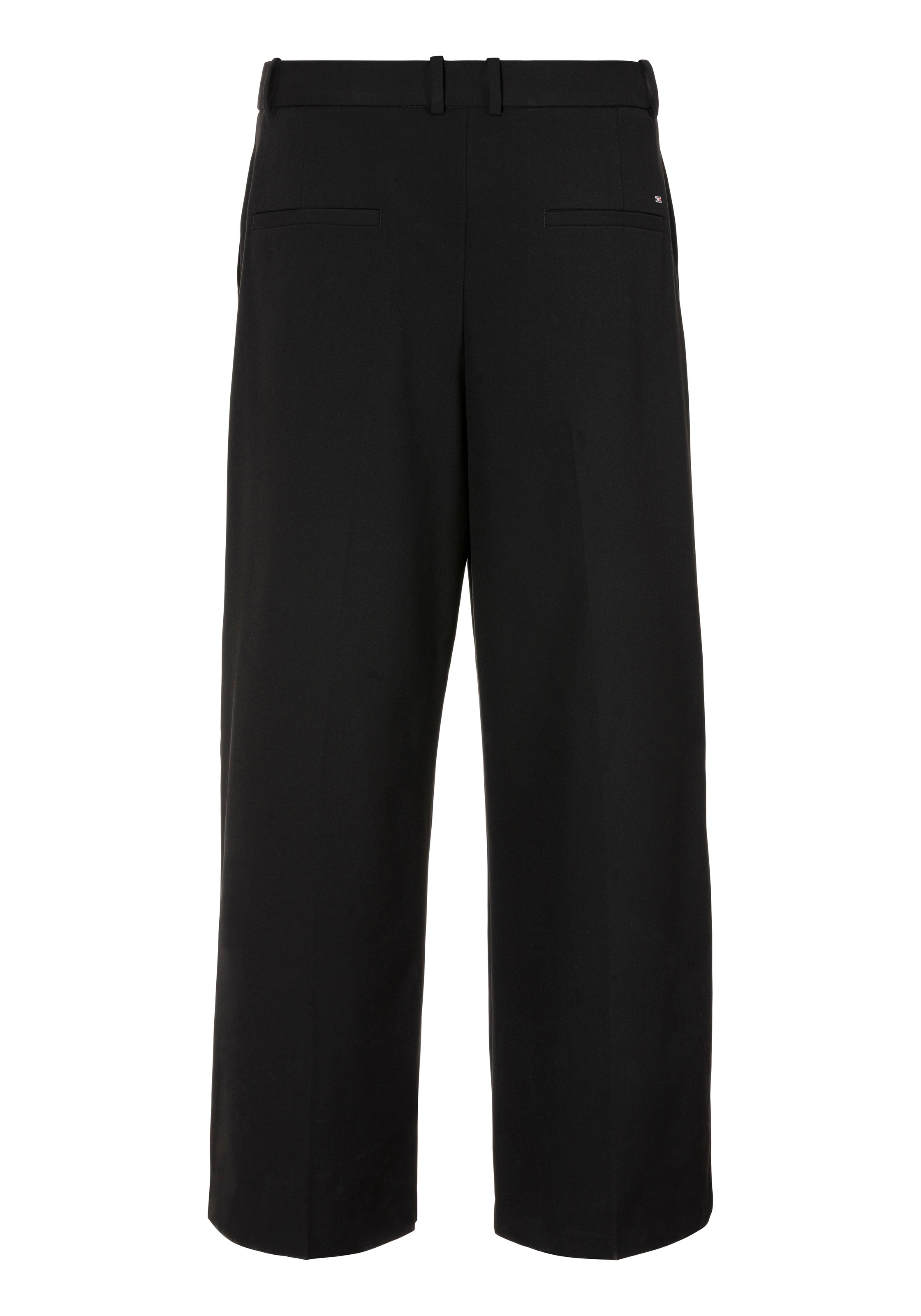 Tommy Hilfiger Curve Culotte »CRV LW BI-STRETCH WIDE CROP PNT«, in Grossen Grössen, cropped, Logostickerei