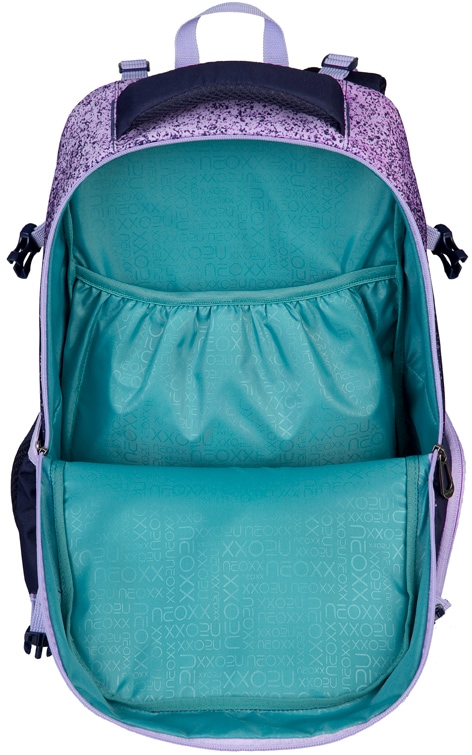 neoxx Schulrucksack »Active, Glitterally perfect«, reflektierende Details, aus recycelten PET-Flaschen