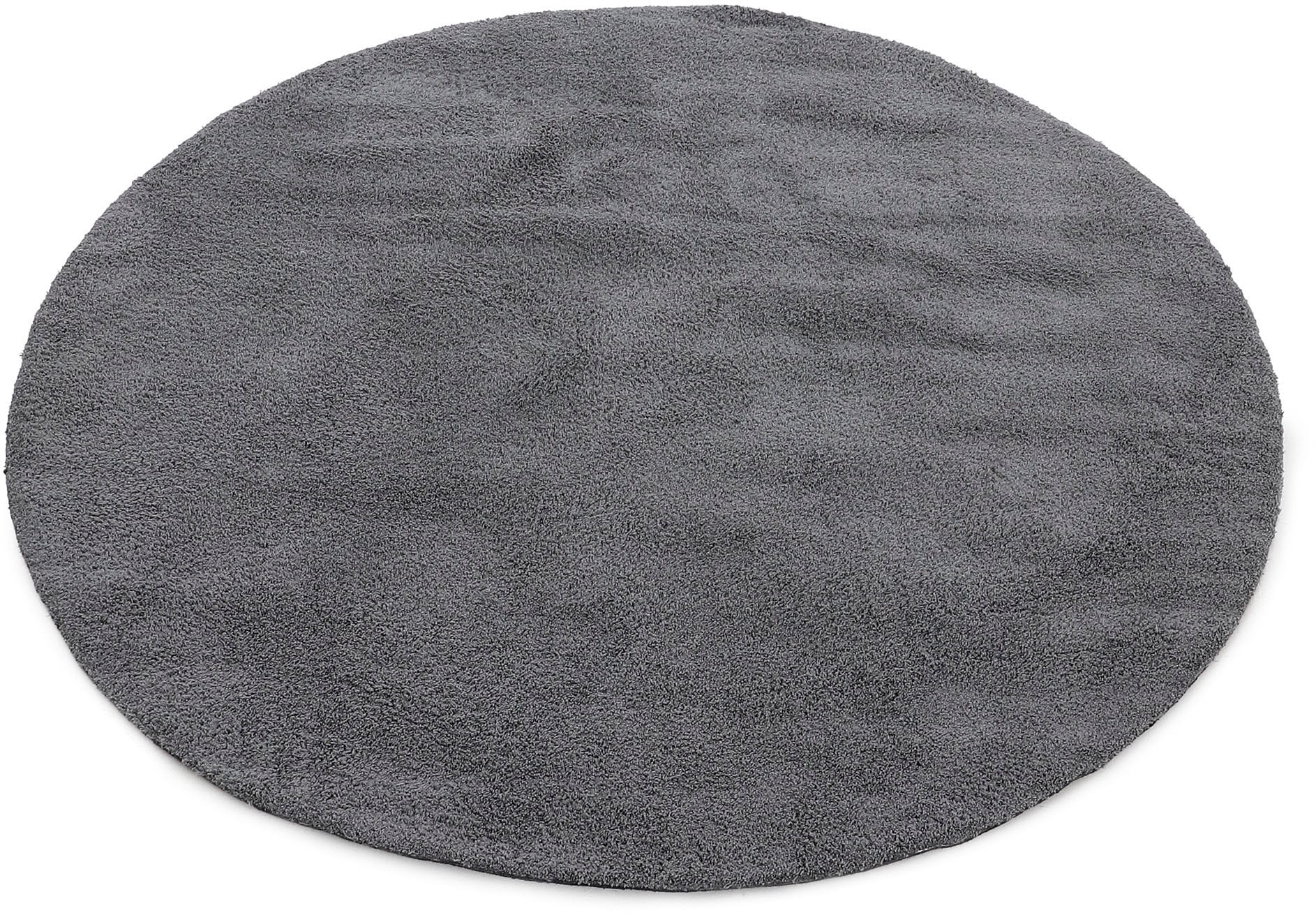 carpetfine Teppich »Silky«, rund, 20 mm Höhe, Shaggy, Langflor, uni, besonders weich, handarbeit