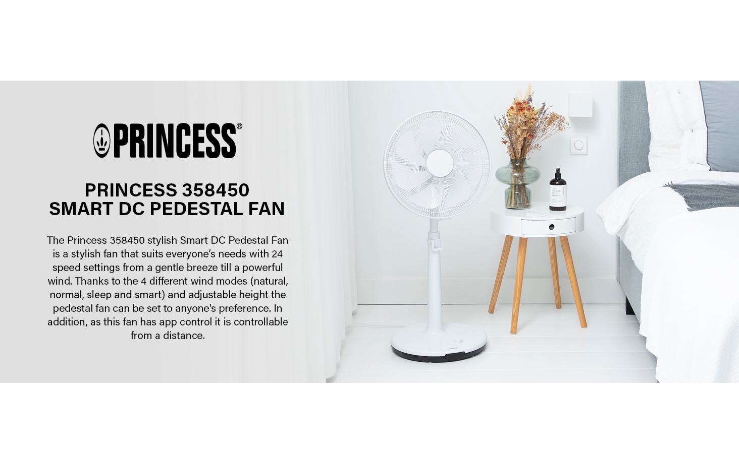 PRINCESS Standventilator »Smart DC 40 cm, App-gesteuert, Weiss«