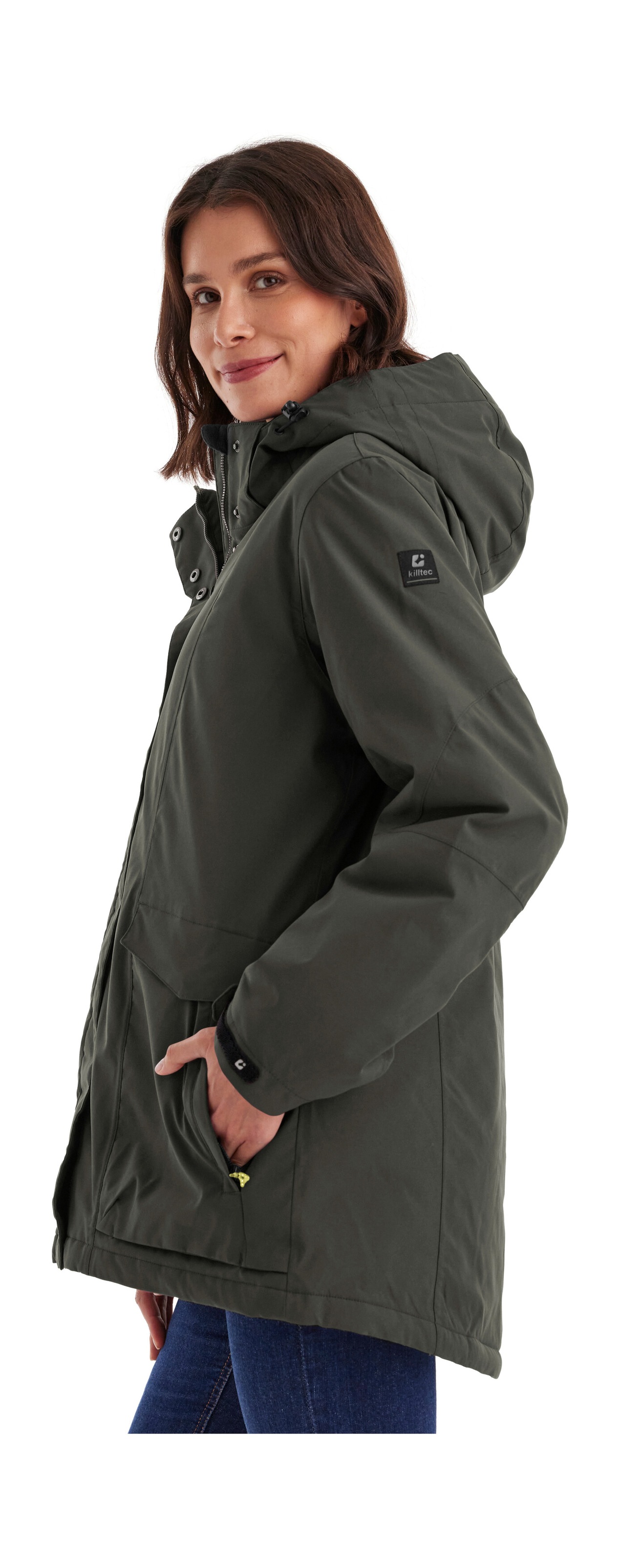 Killtec Funktionsjacke »Damen Jacke« Wasserdichte, atmungsaktive Damenjacke mit abnehmbarer Kapuze