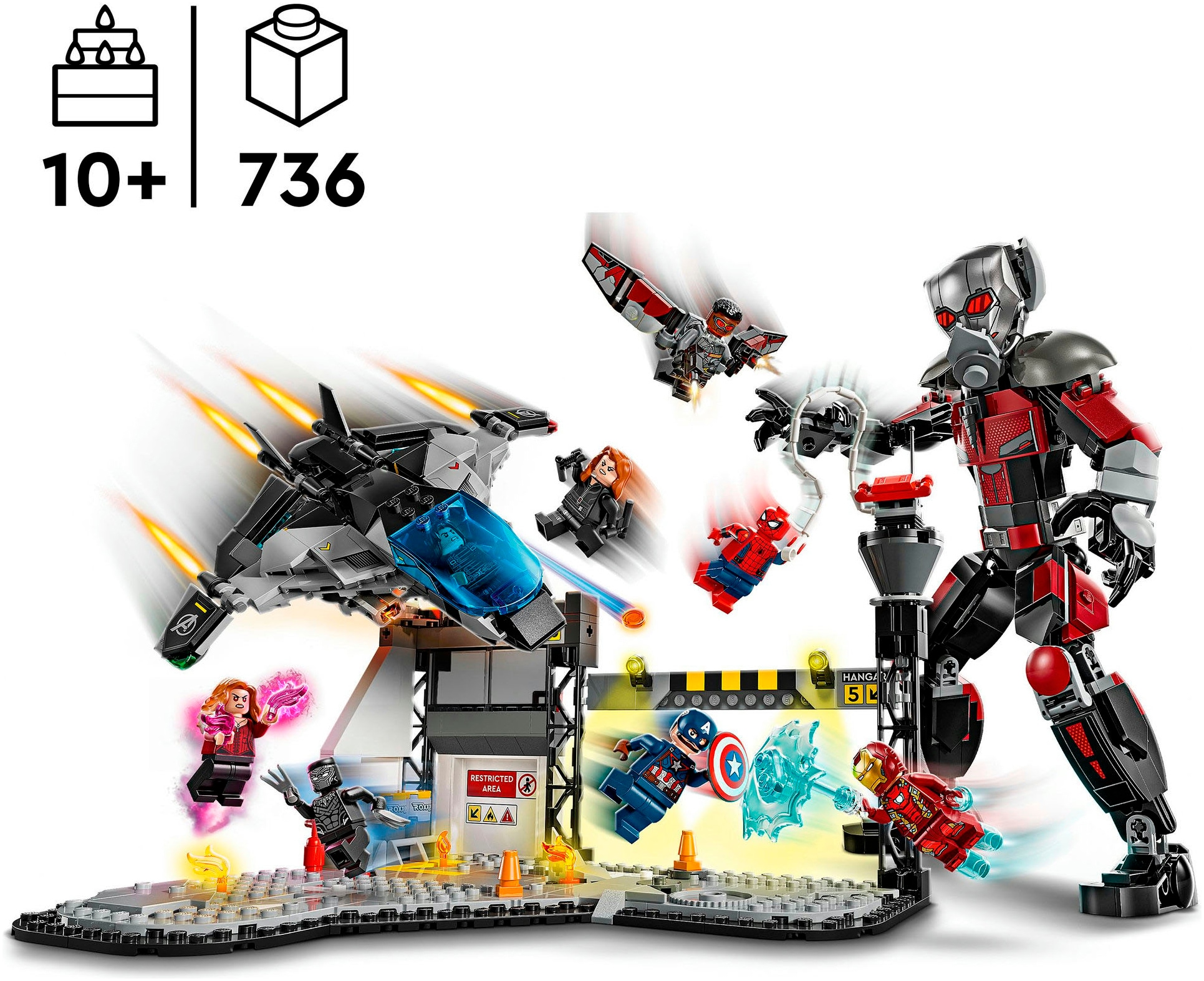 LEGO® Konstruktionsspielsteine »Captain America: Civil War Actionduell (76314), LEGO Super Heroes« Made in Europe