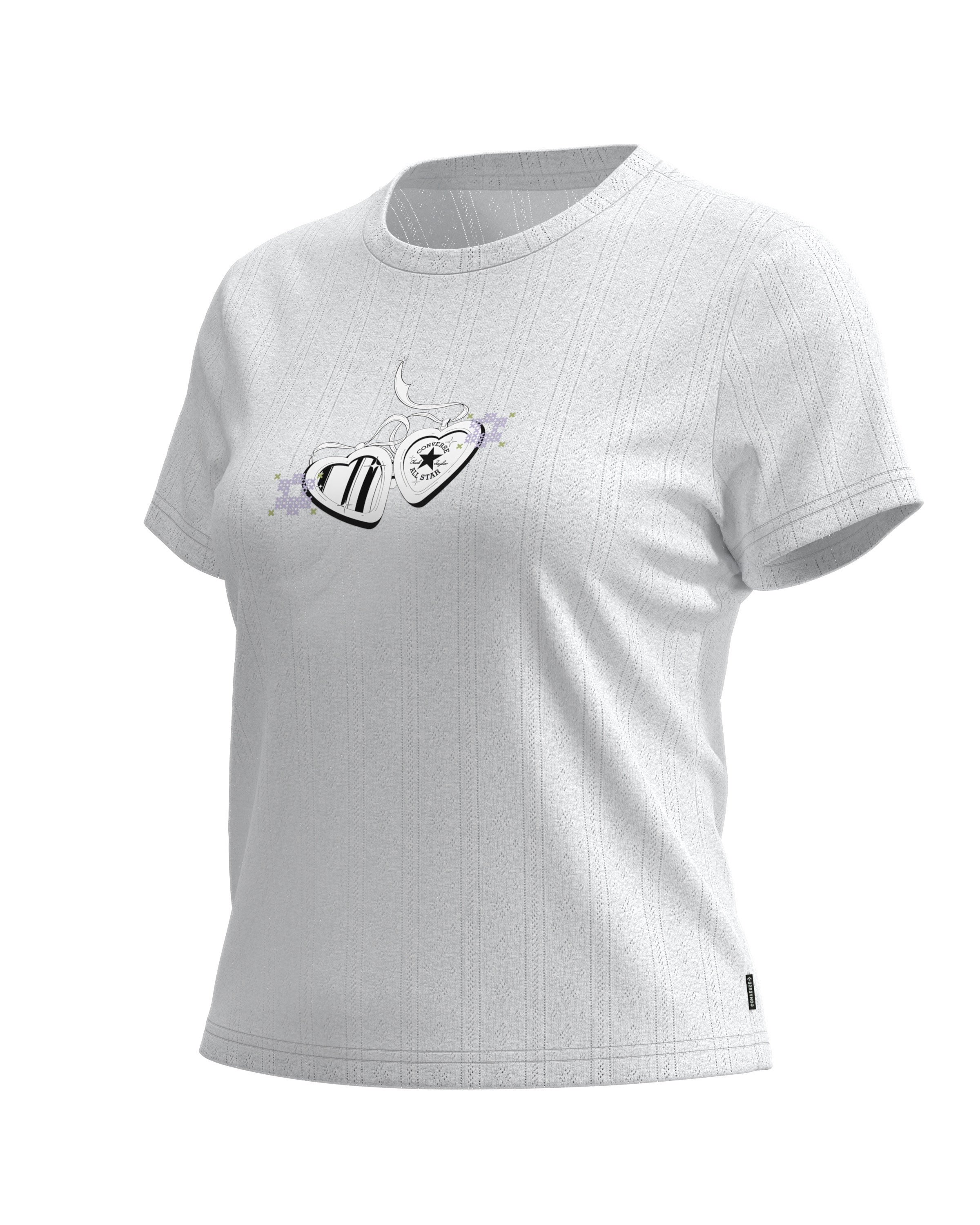 Converse T-Shirt Kurzarm, aus Baumwoll-Polyester-Mischung, klassischer Schnitt