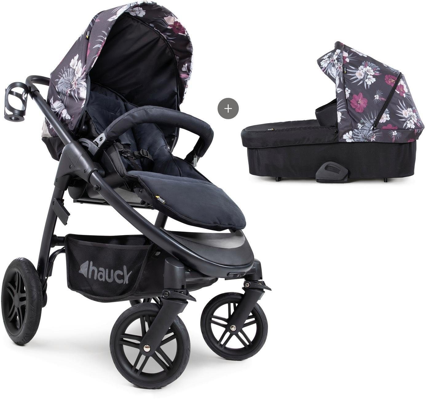 Image of Hauck Kombi-Kinderwagen »iPro Saturn R Duoset, wild blooms black«, inkl. Babywanne und Beindecke; Kinderwagen bei Ackermann Versand Schweiz