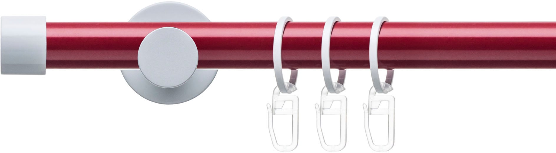 Image of Liedeco Gardinenstange "Fertigstilgarnitur 20 mm Power Celebration Kappe" Ø 2 mm 1 läufig-läufig Fixmass Gardinenstange Komplett, Farbkombination