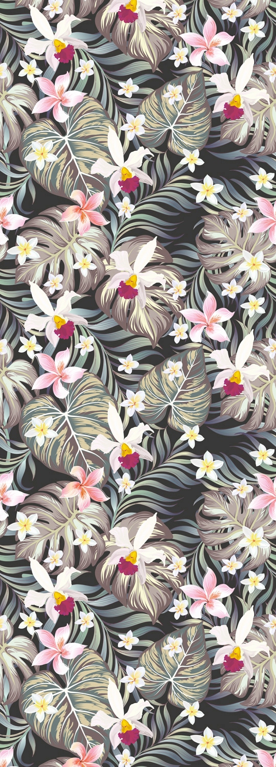 Image of queence Vinyltapete "Hilal" Motiv bedruckt botanisch floral gemustert natürlich glatt 90x250cm, selbstklebend, kinderleichte Anbringung, Sticker