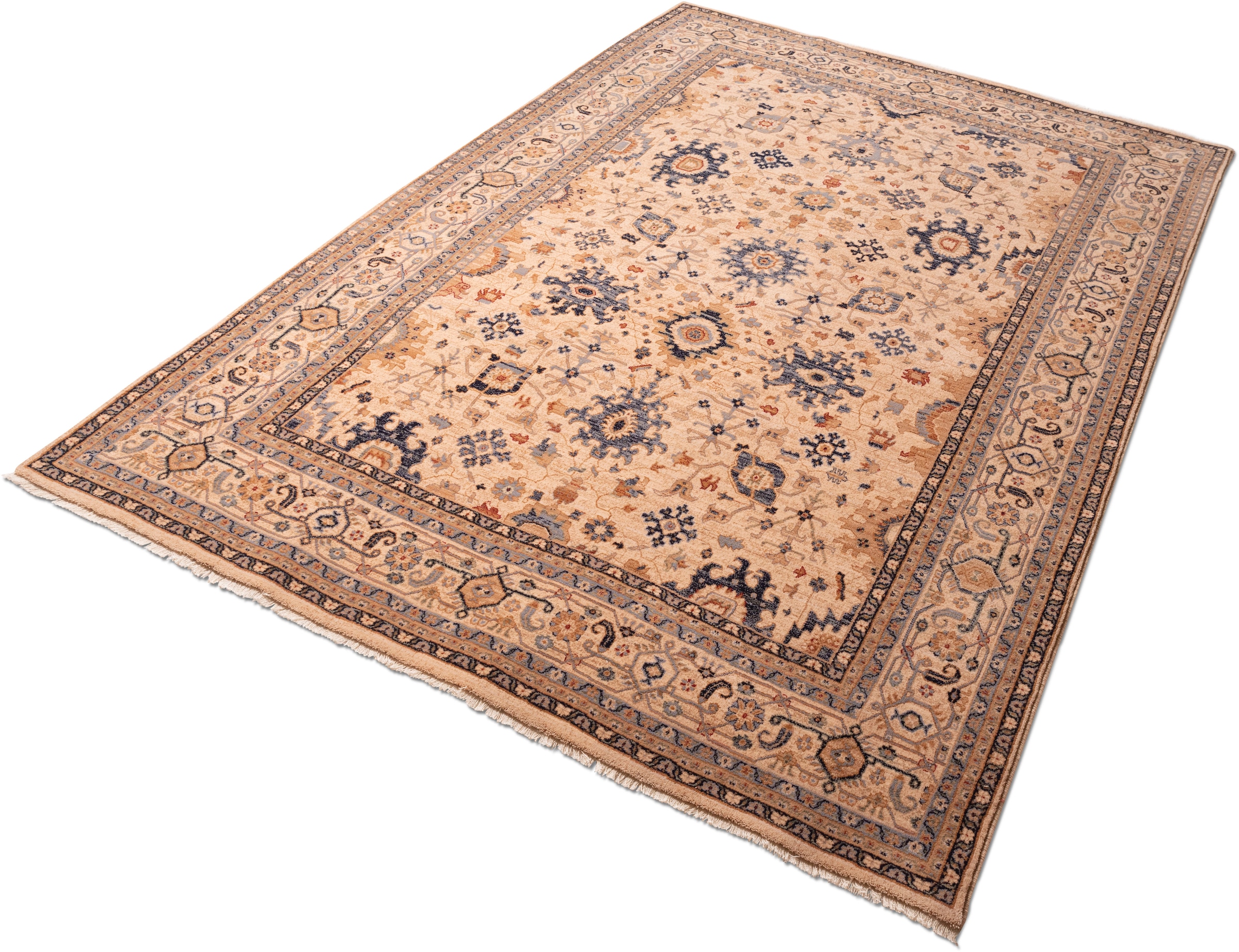 THEKO Wollteppich »Saharna 7521«, rechteckig, 12 mm Höhe, reine Wolle, Orient-Optik, mit Fransen