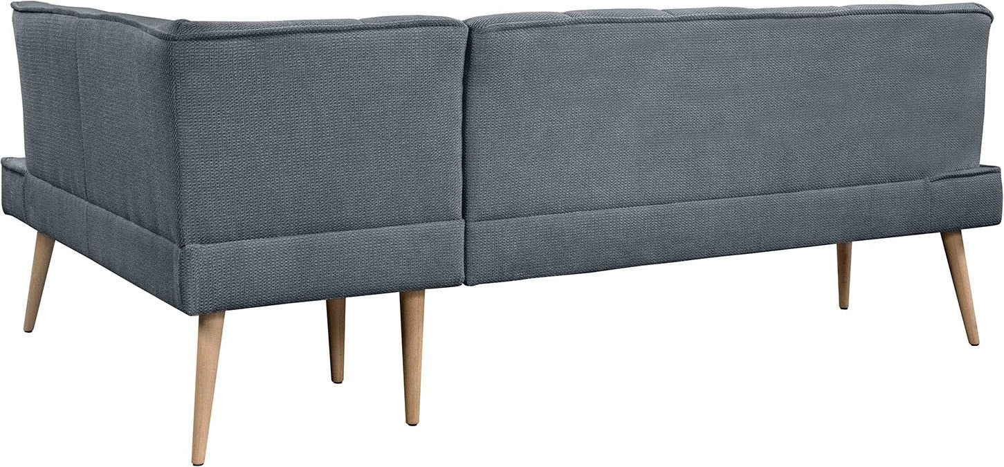 exxpo - sofa fashion Banc d'angle »Latte« moderne Sitz- und Rückensteppung, bequem und elegant, hoher Holzfuss