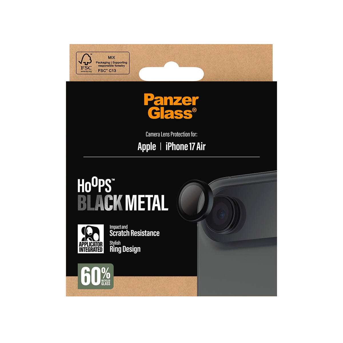 CARE by PanzerGlass Verre de protection pour appareil photo »Hoops Camera Lens Protector« für Apple iPhone Air Kameraschutz,Linsenschutz,Objektivschutz, kratz- & stossfest