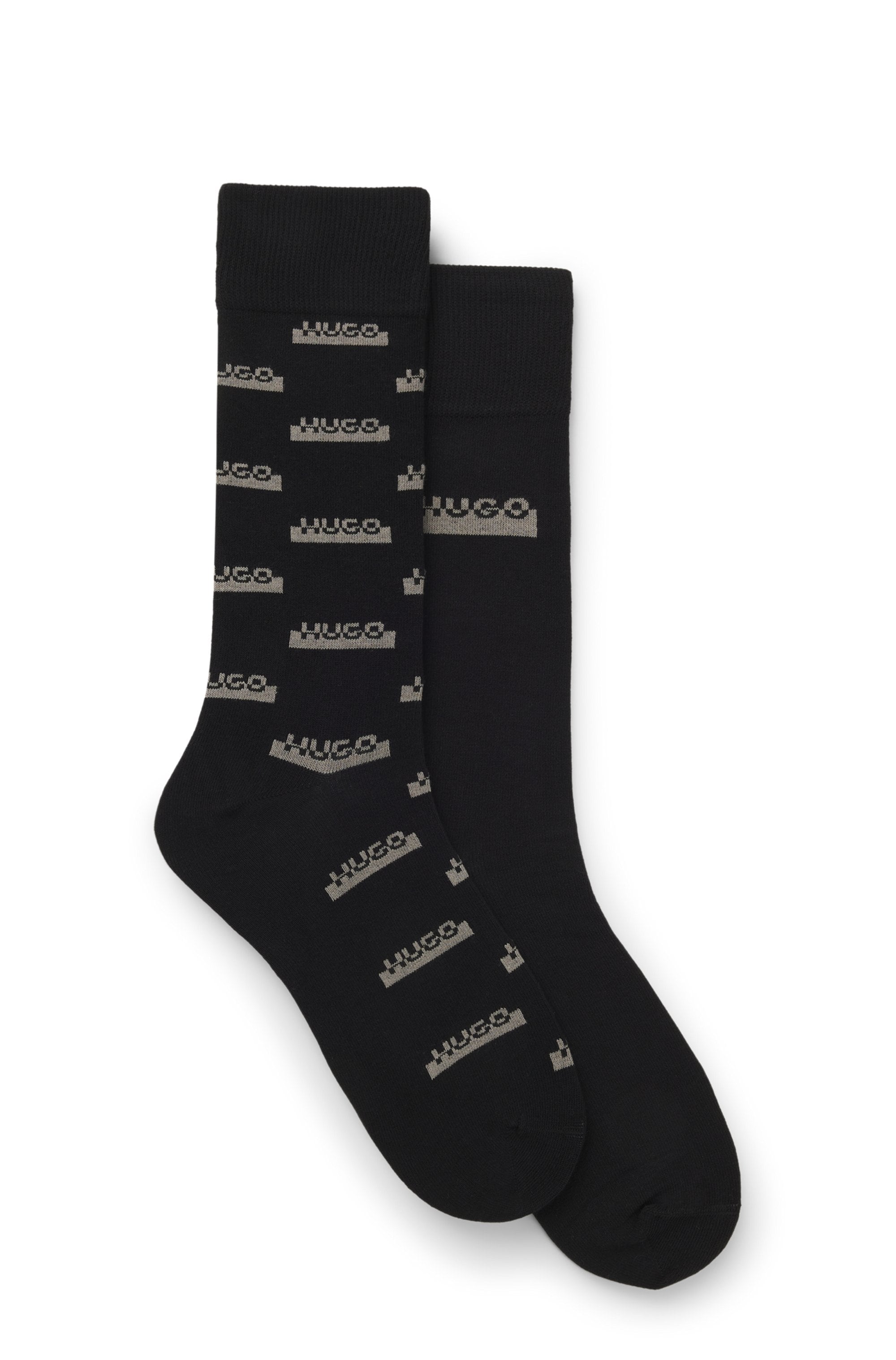 Image of HUGO Underwear Socken 2 Paar tlg. mit elastischem Bund, Baumwollmischung, Logo-Design