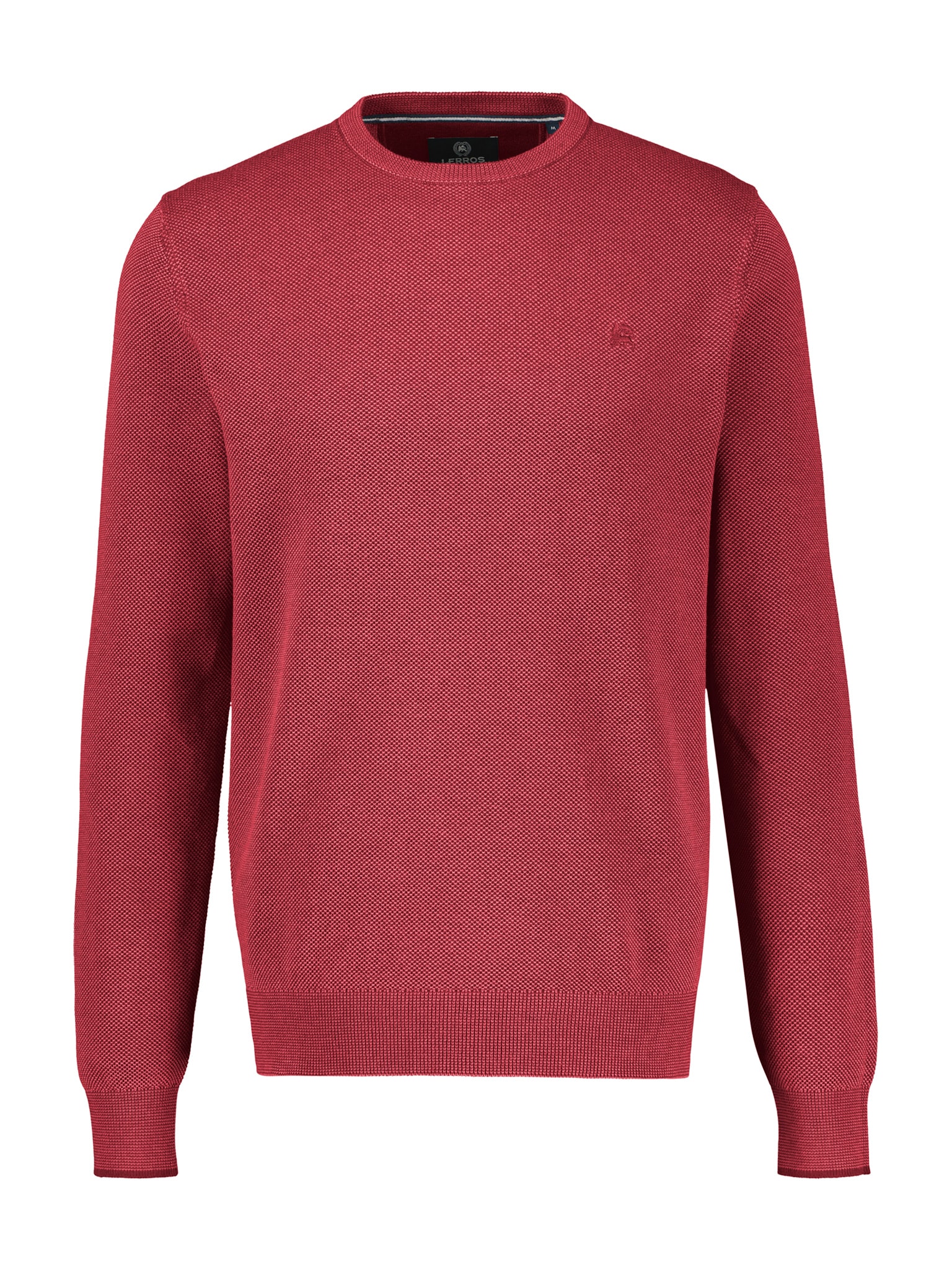 Image of LERROS Strickpullover mit Logo-Stickerei und aus reiner Baumwolle