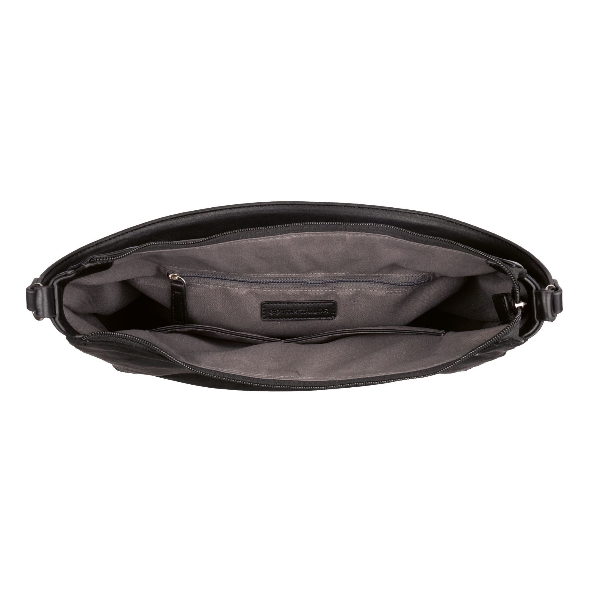 TOM TAILOR Hobo »Lorella«, aus weichem Suede-Imitat mit fein genarbtem Lederimitat besetzt