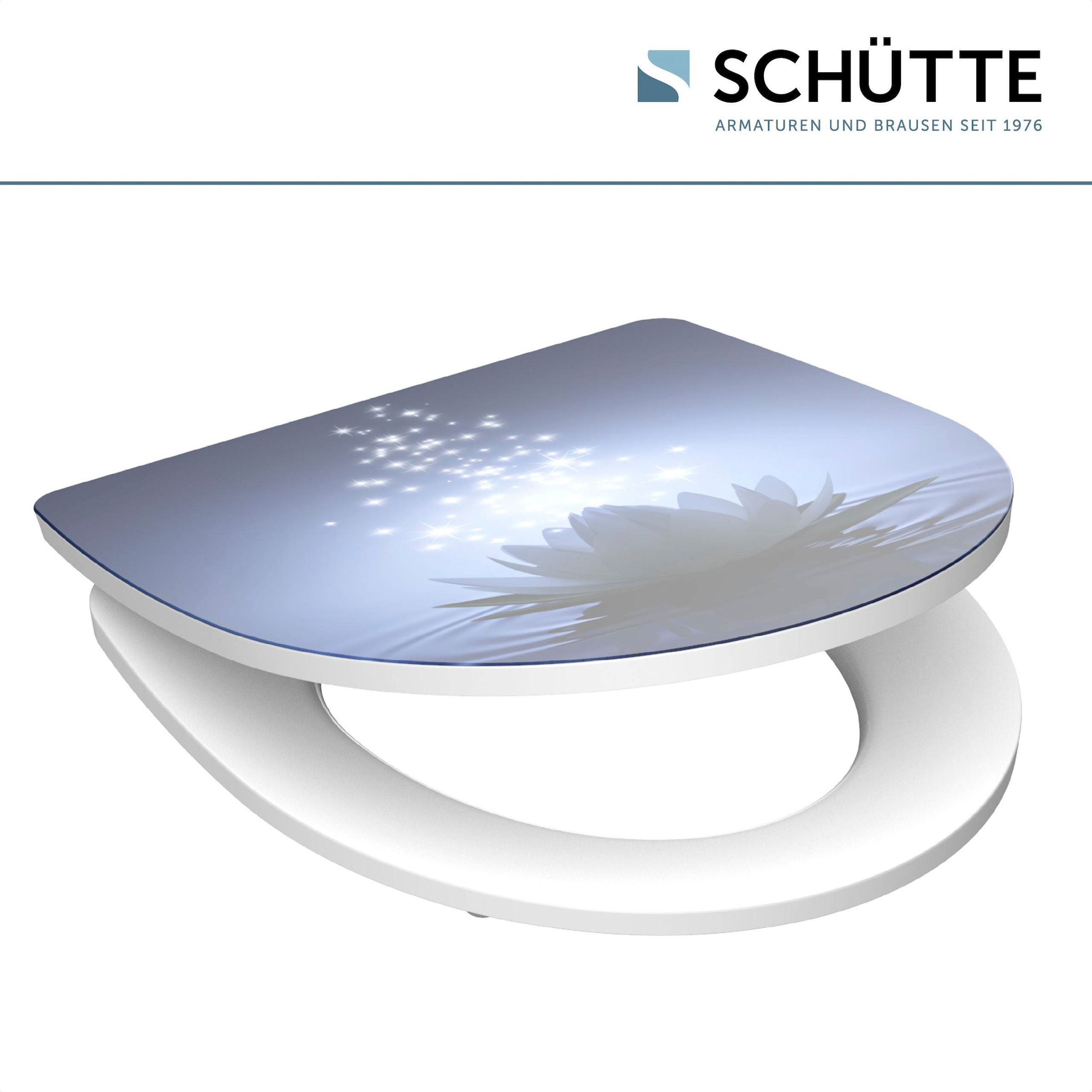 Schütte WC-Sitz »Water Lily«, Duroplast, mit Absenkautomatik und Schnellverschluss, High Gloss