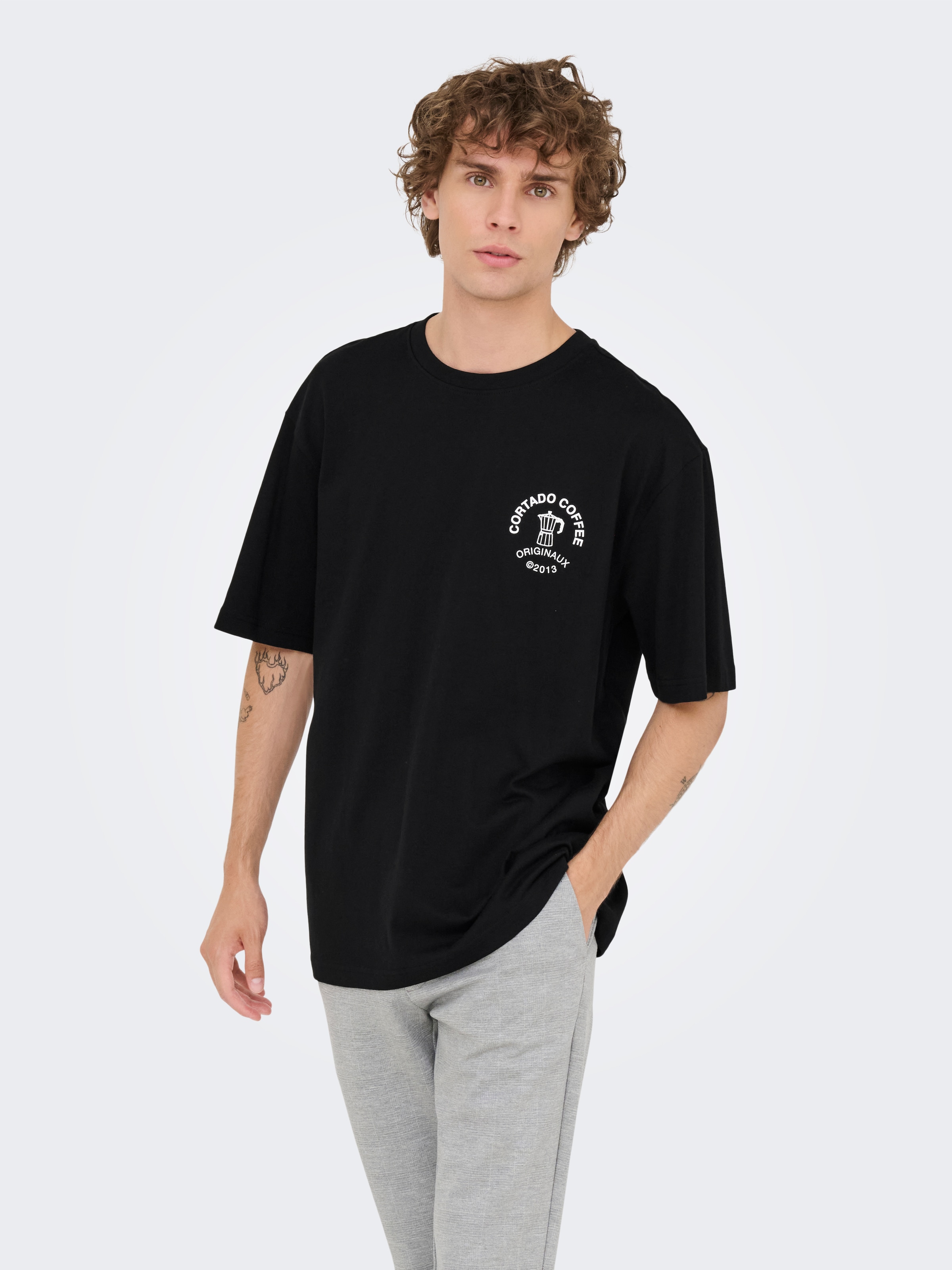 ONLY & SONS T-Shirt »ONSNATHAN RLX SS TEE NOOS« Baumwolle, relaxed fit