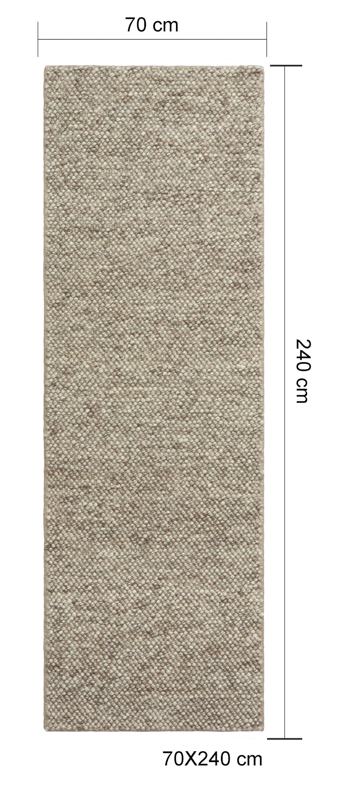 GOODproduct Läufer »Wolly, handgewebt, Handweb Teppich« rechteckig 14 mm Höhe Wolle, Brücke, Flur, Schlafzimmer, Wohnzimmer