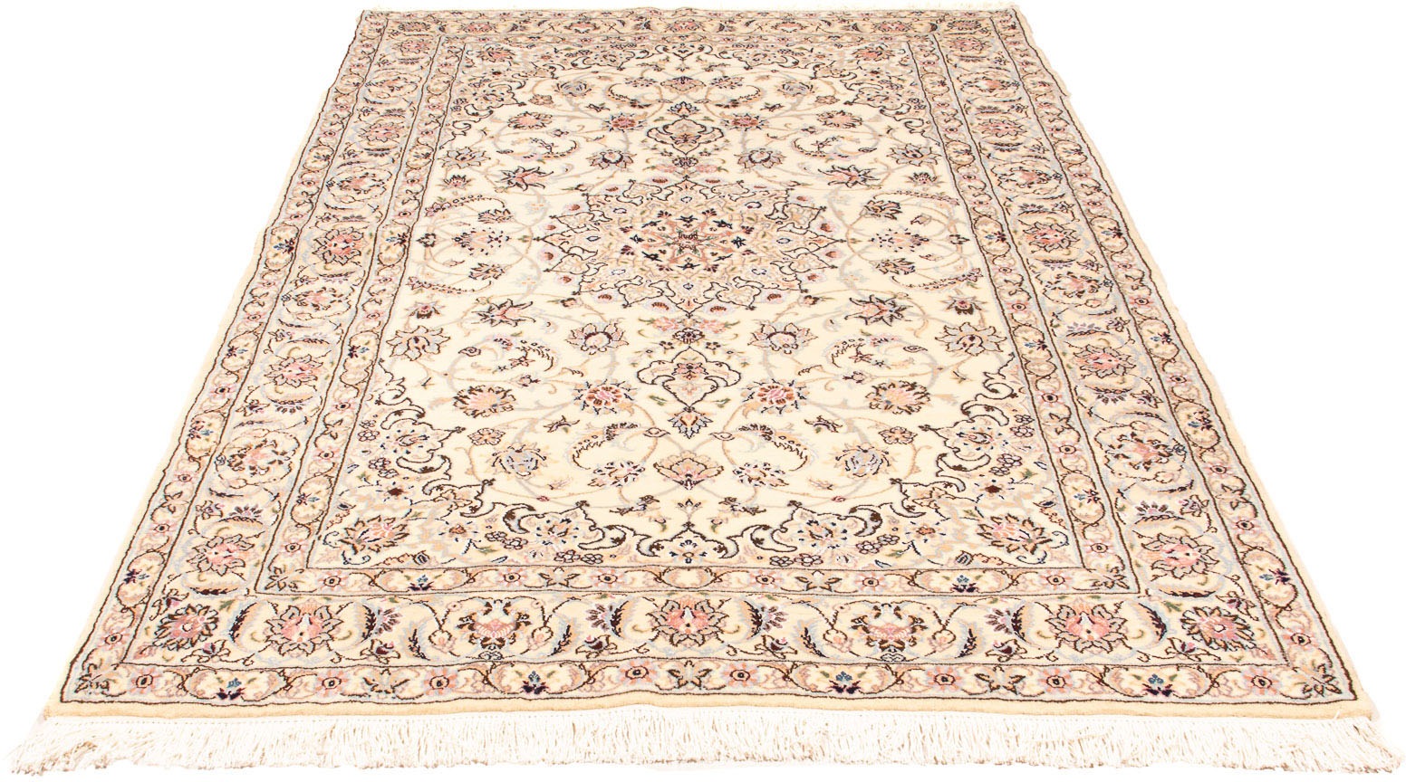Image of morgenland Orientteppich »Perser - Nain - Royal - 263 x 154 cm - beige«, rechteckig, 10 mm Höhe, Wohnzimmer, Handgeknüpft, Einzelstück mit Zertifikat bei Ackermann Versand Schweiz