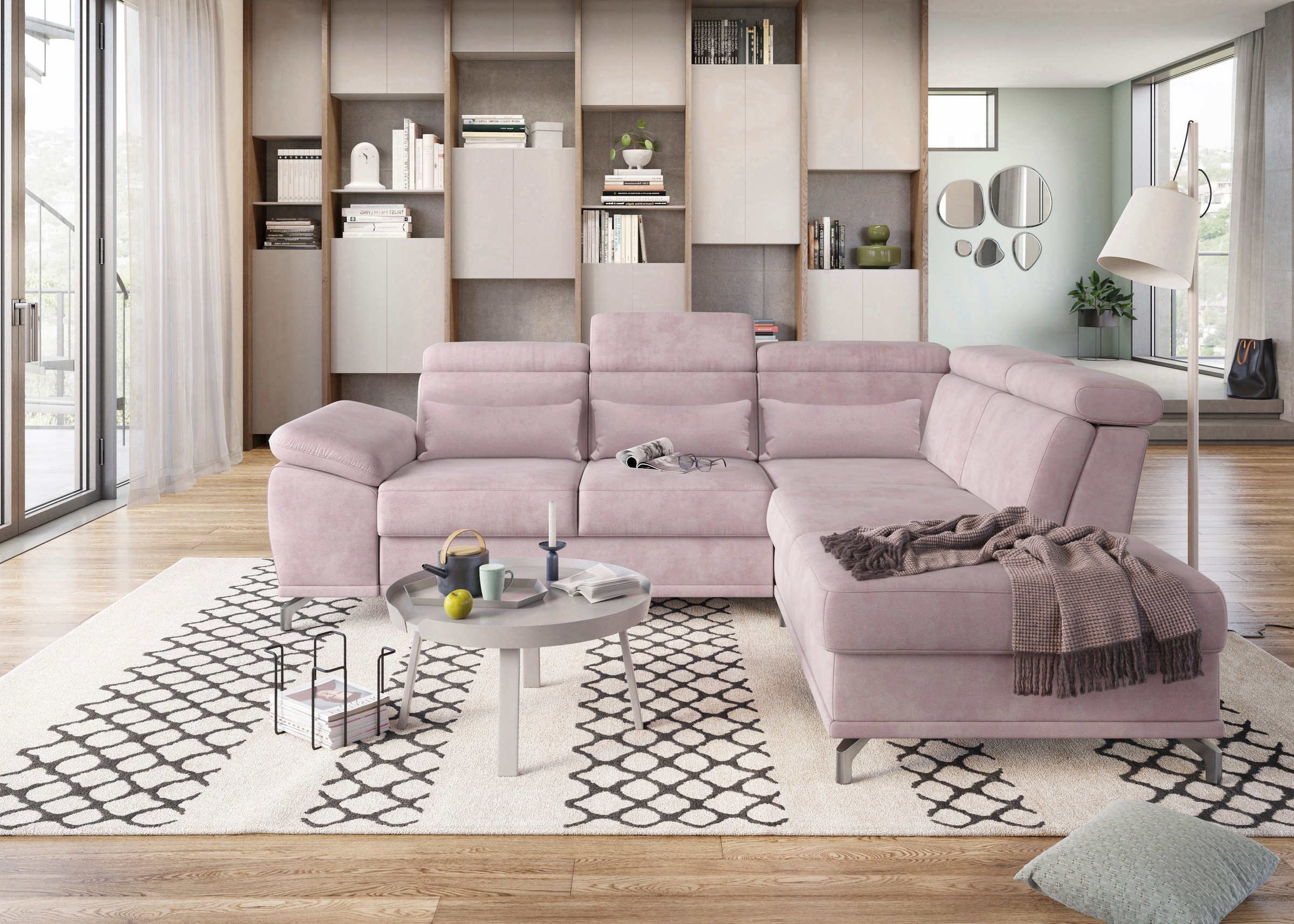 sit&more Ecksofa »Cabrio«, mit Sitztiefenverstellung und Federkern, 3 Nierenkissen kaufen