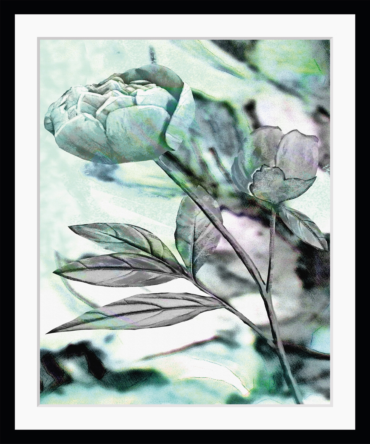 Image of queence Bild "Elise" Blumen Kunst Pflanzen Pflanzenbilder gerahmt, Rose