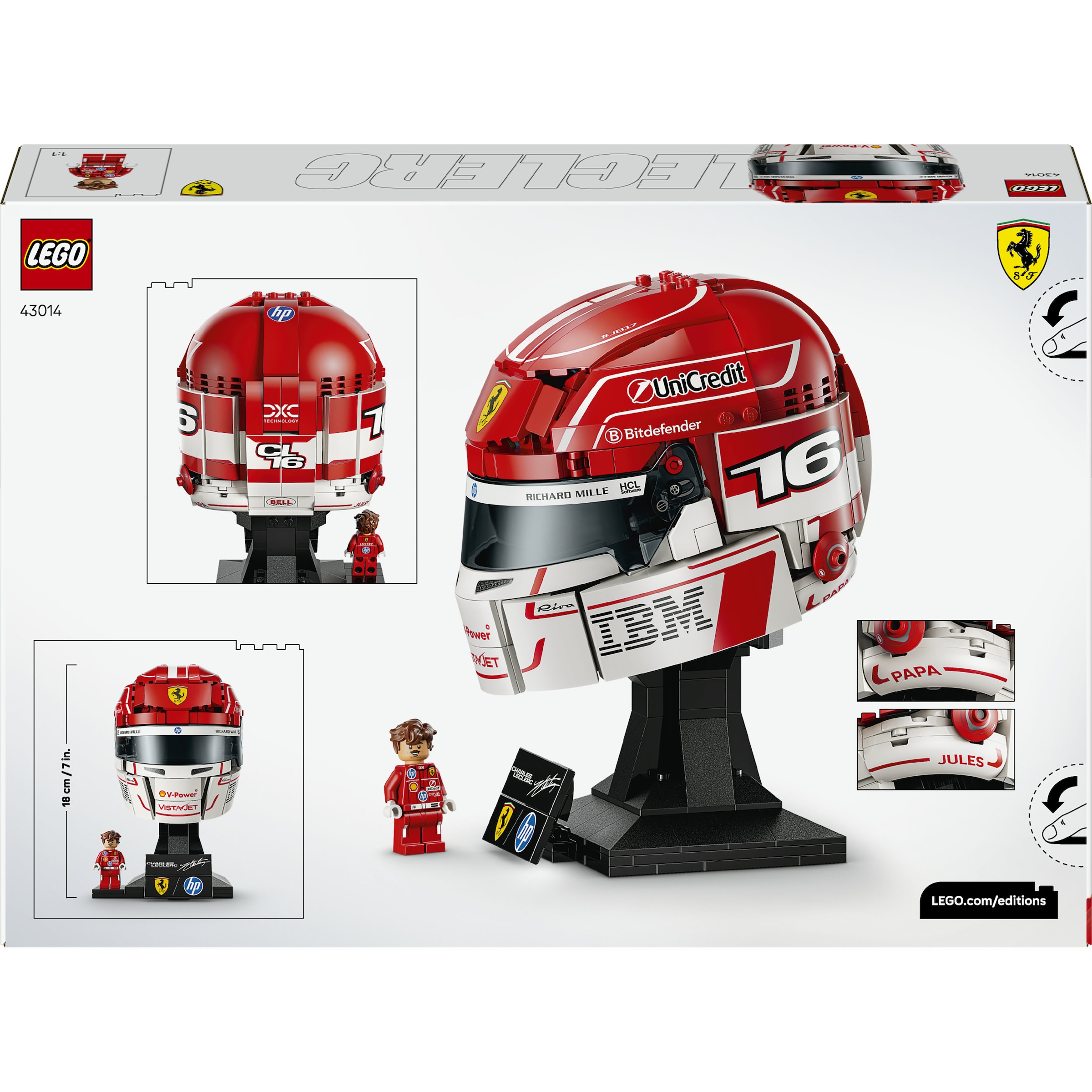 LEGO® Pions de construction »Scuderia Ferrari HP Charles Leclerc Helm (43014)« LEGO Editions Formula 1