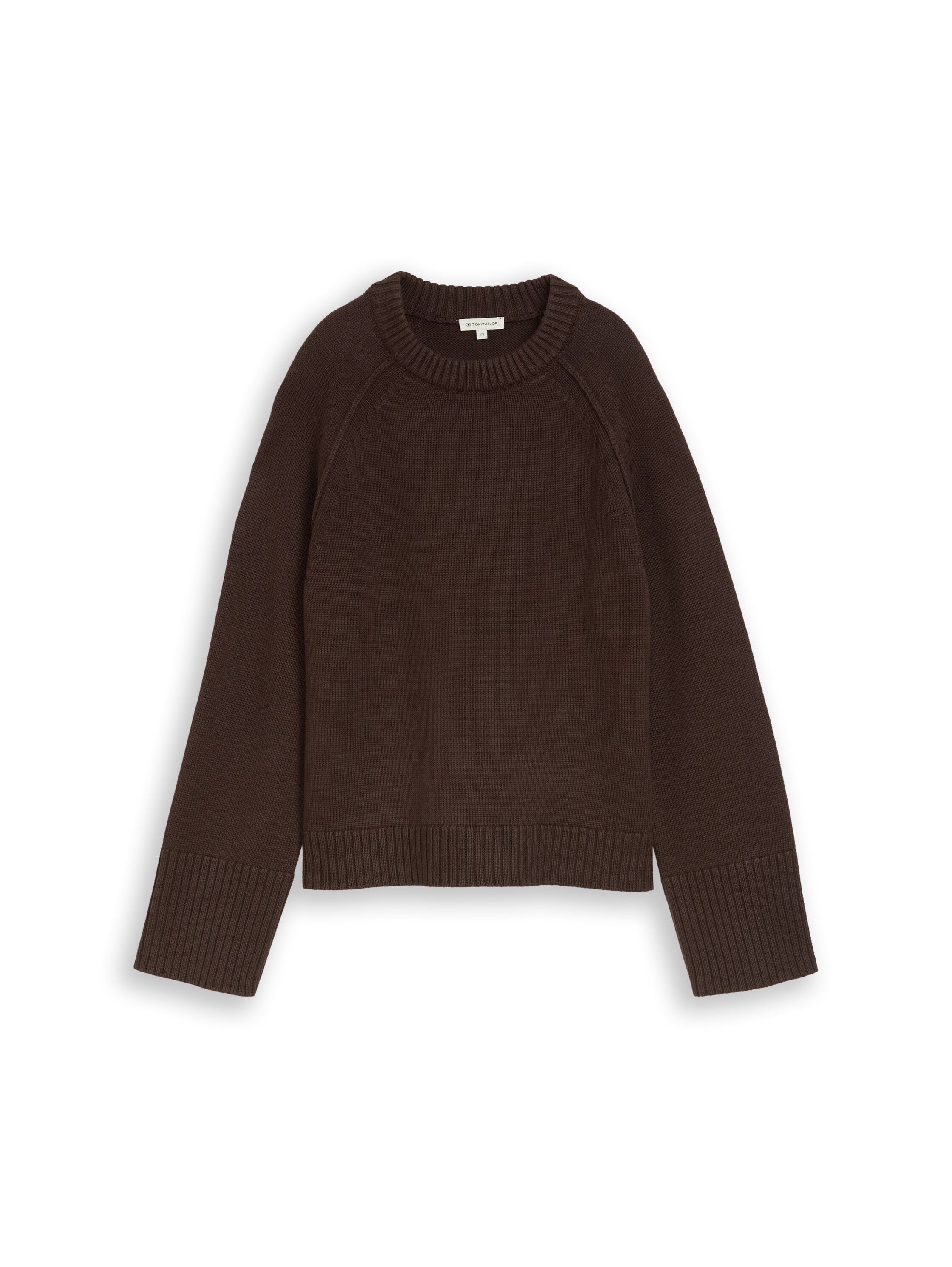 TOM TAILOR Pull en tricot »Loose« avec col rond / coton / coupe ample