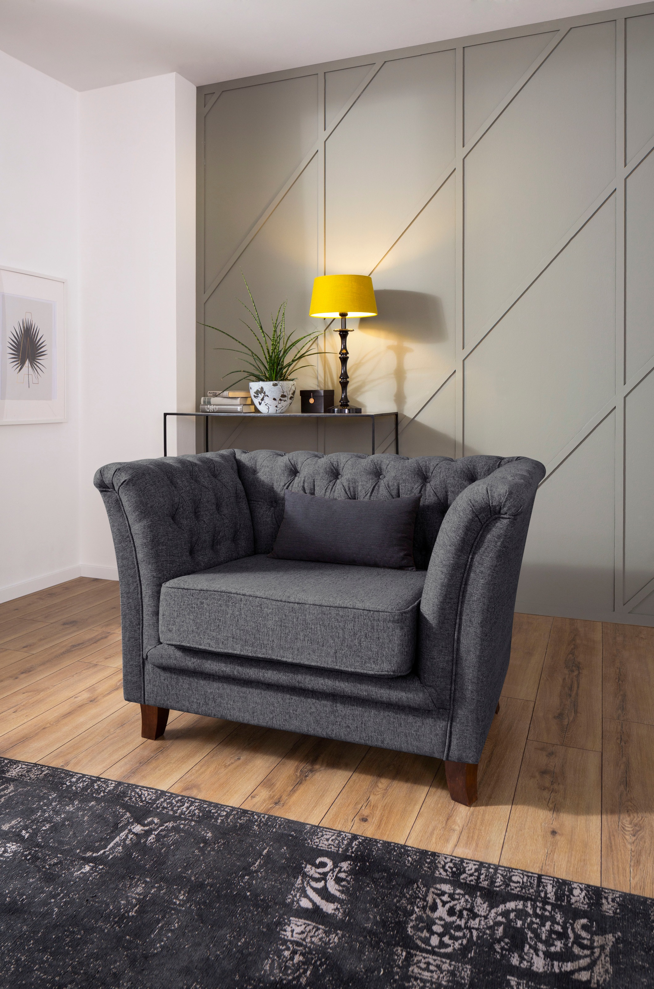 Image of Home affaire Chesterfield-Sessel »Dover«, passend zur "Dover"-Serie mit aufwändiger Knopfheftung und losem Kissen bei Ackermann Versand Schweiz