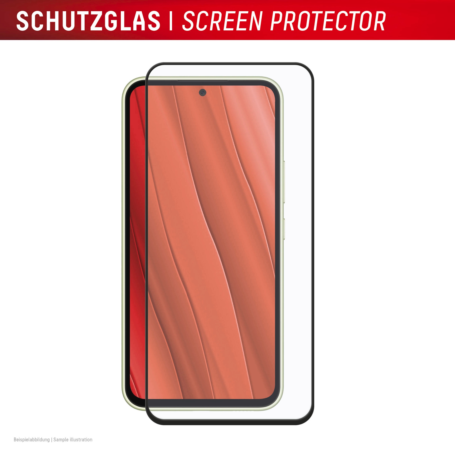 Displex Displayschutzglas »Premium Glass Screen Protector (Full Cover)«, für Samsung Galaxy A56, Displayschutzfolie, Schutzfolie, Bildschirmschutz, kratz- & stossfest