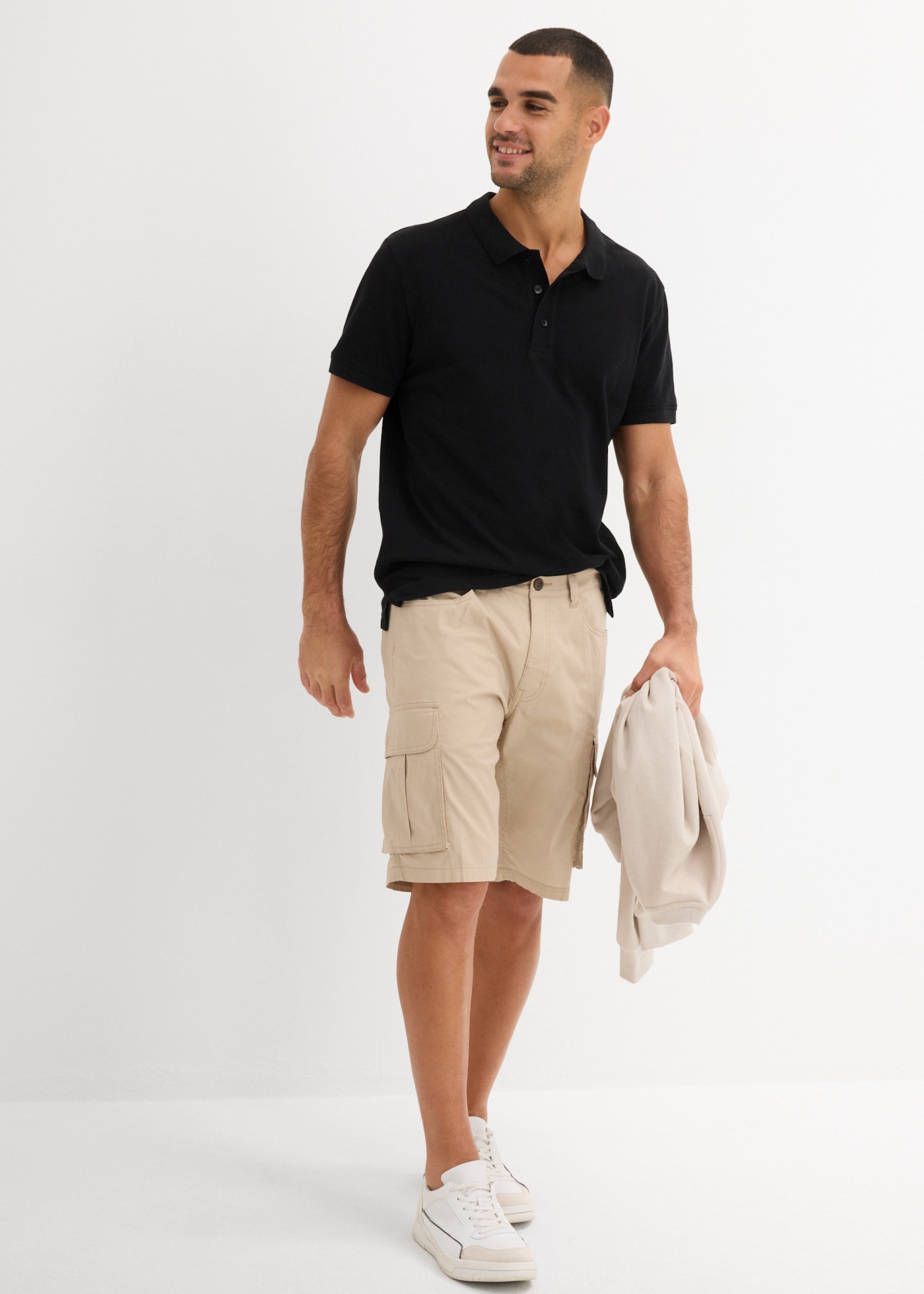 bonprix Cargobermudas  leichte Qualität, mit Stretch-Anteil, regular fit