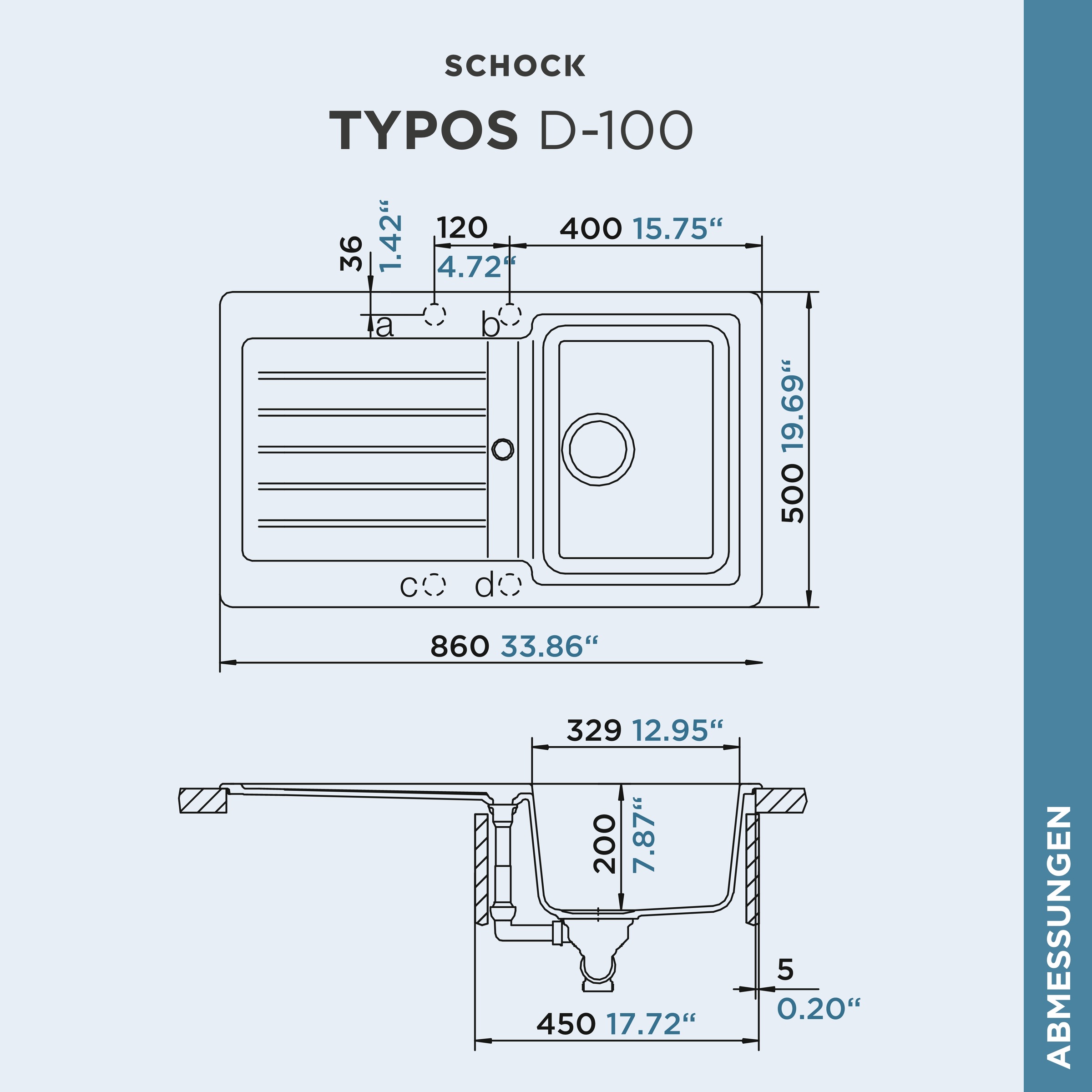 Schock Évier en granit »Typos D-100«