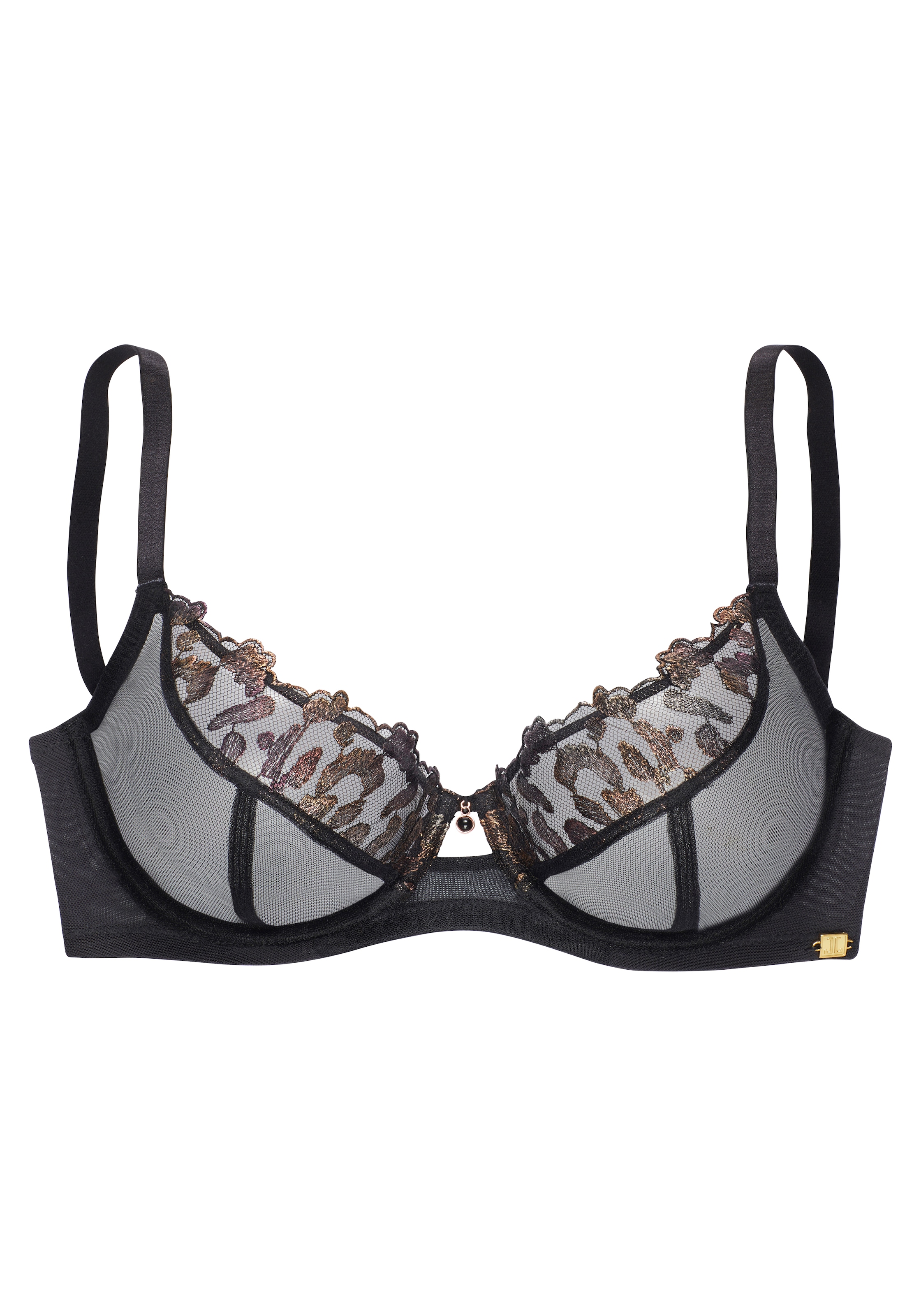 JETTE Soutien-gorge à armatures aus hochwertiger Stickereispitze mit Glitzer-Effekten