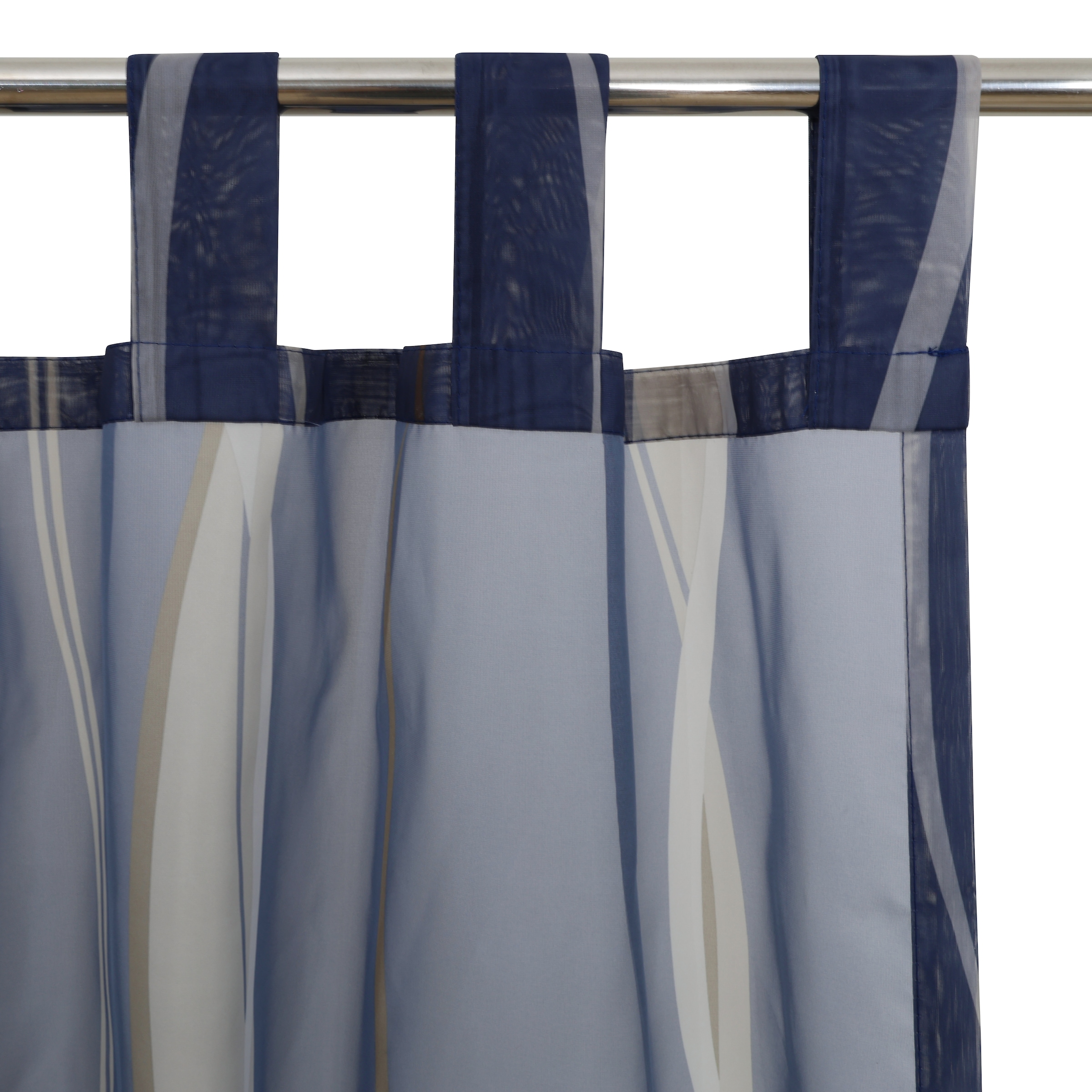 GOODproduct Rideau »Dimona, 2er-Set, transparent, Schlaufen, Wellen« Boucles 2 cuis tlg. lot de 2, voile, polyester, ondulations