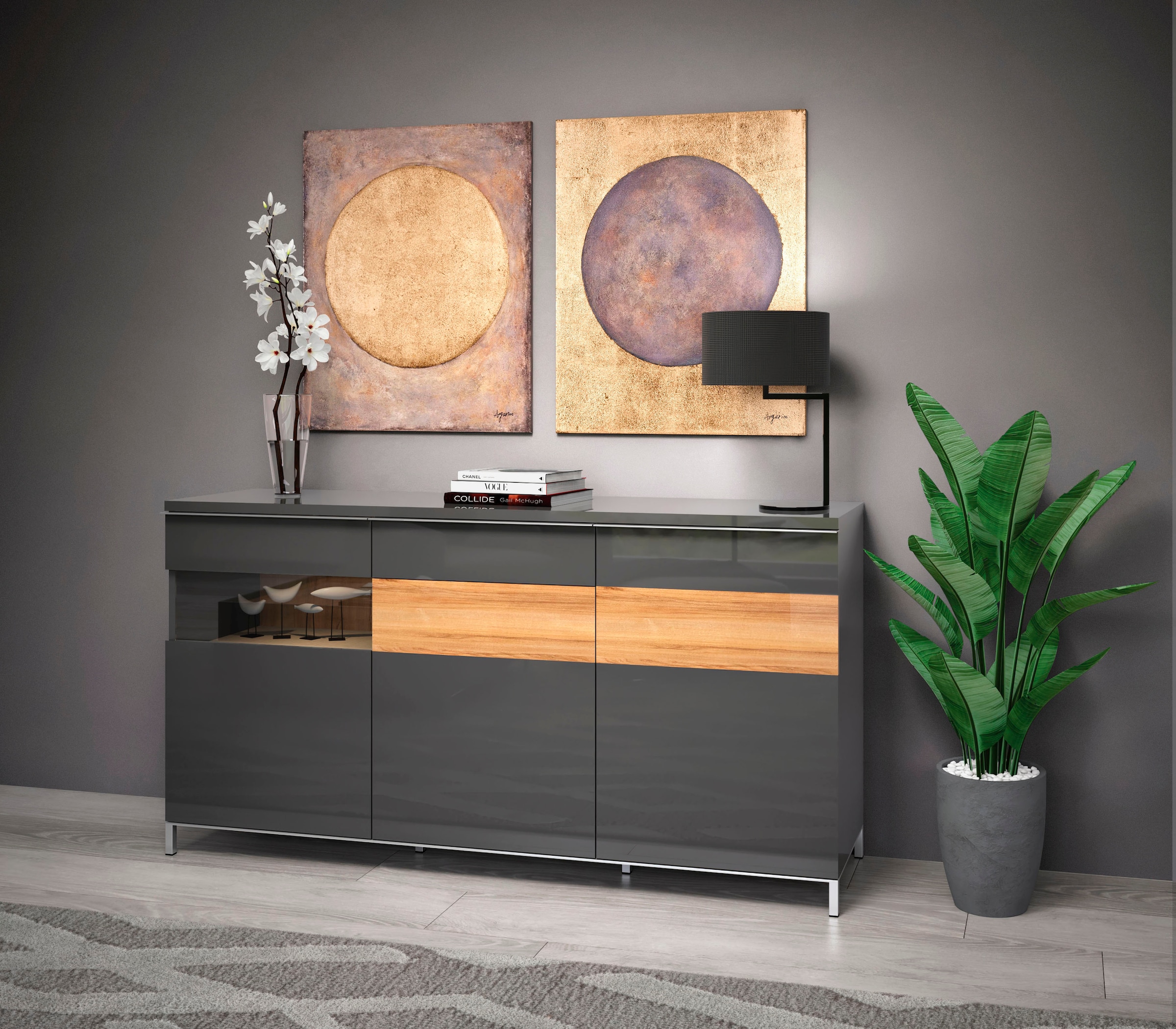 Places of Style Sideboard »Onyx«, Kommode mit Soft-Close-Funktion