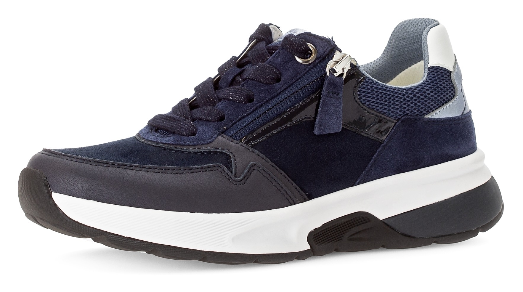Image of rollingsoft Keilsneaker, Freizeitschuh, Halbschuh, Schnürer mit gepolstertem Schaftrand