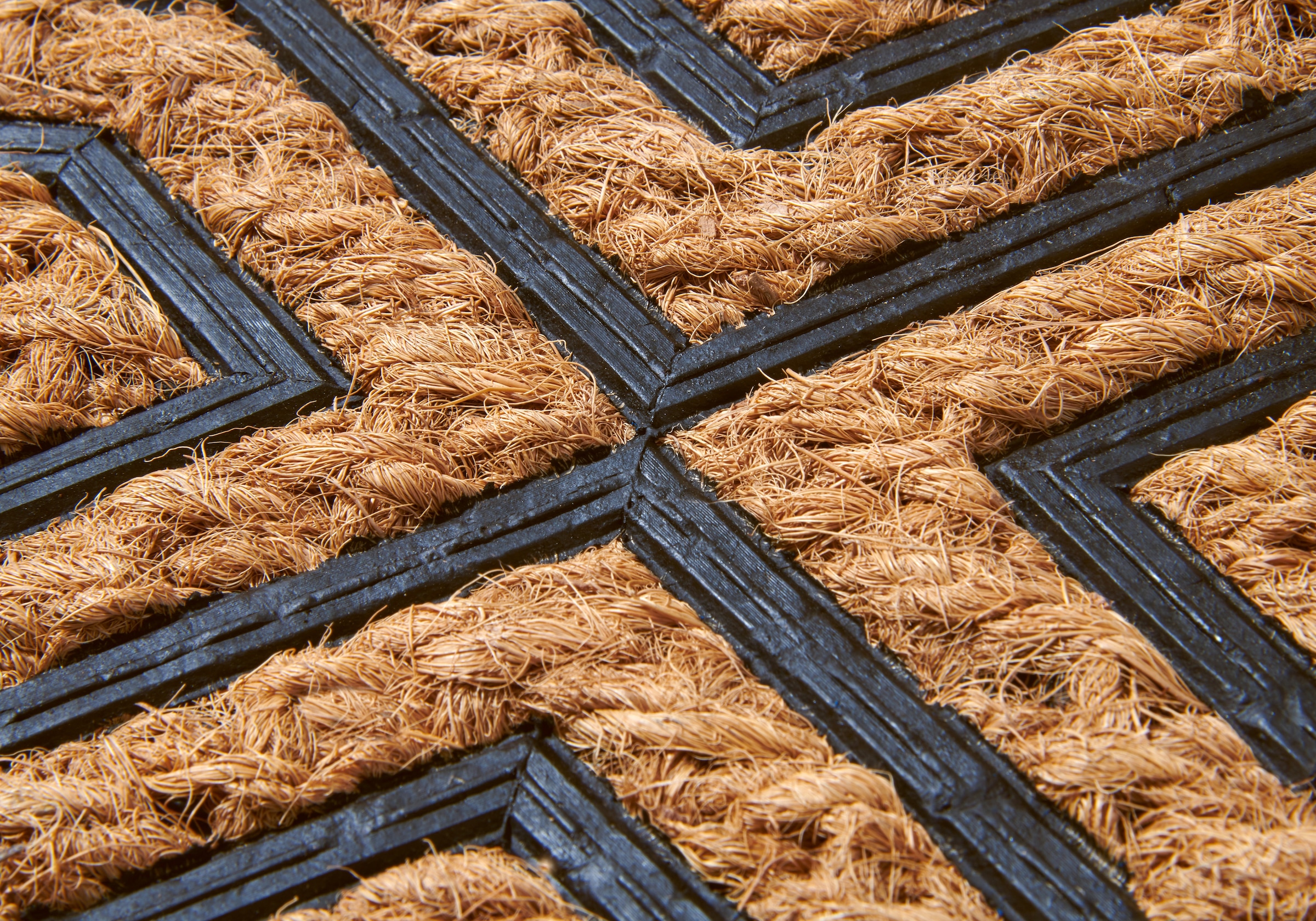 HANSE Home Fussmatte »Mix Mats Gummi Kokos Diamonds, Türmatte«, rechteckig, 8 mm Höhe, Strapazierfähig, pflegeleicht, robust, wetterfest, UV-beständig