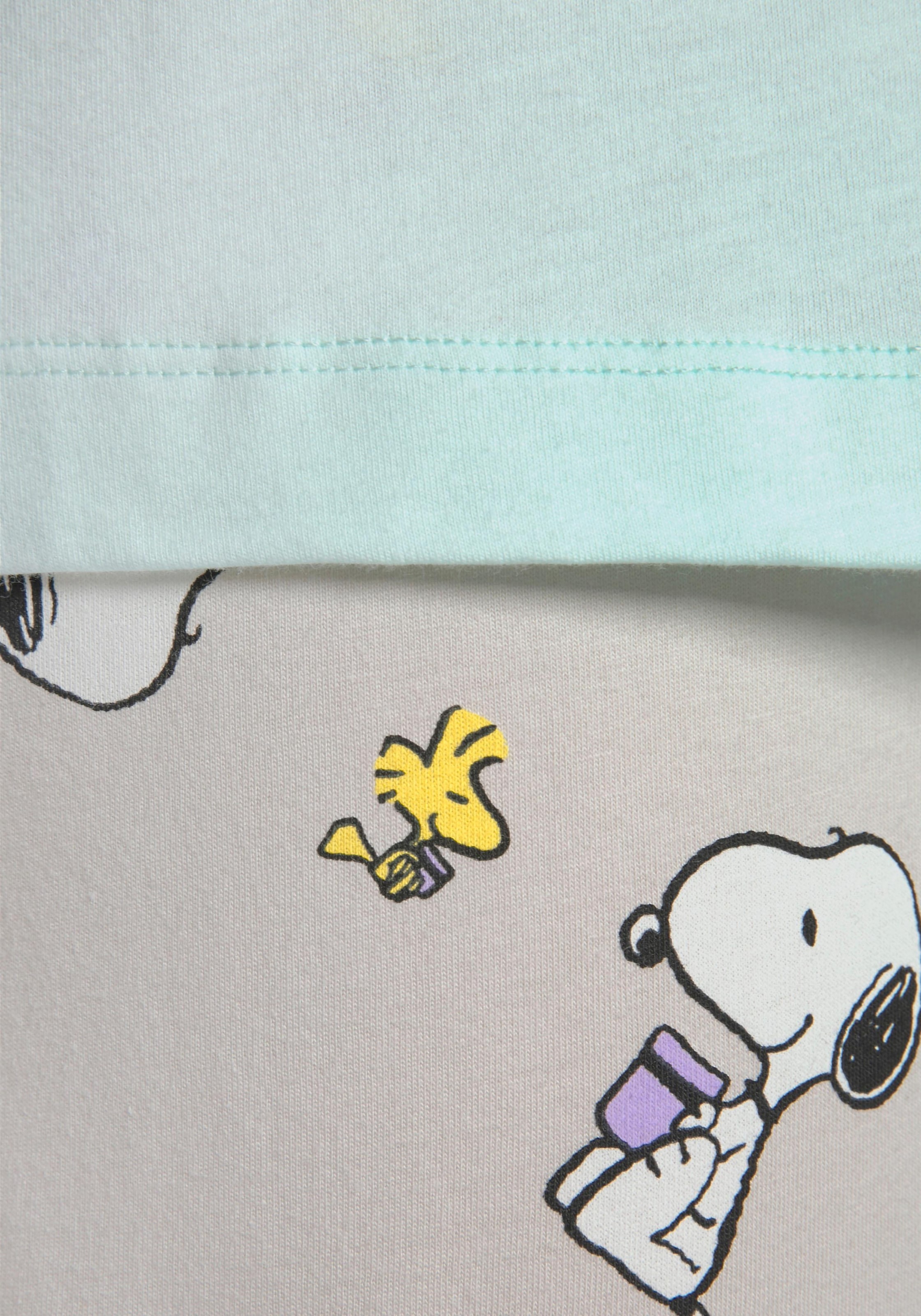 Peanuts Pyjama, (2 tlg., Druck Woodstock 1 Snoopy Trouver und mit sur Stück)