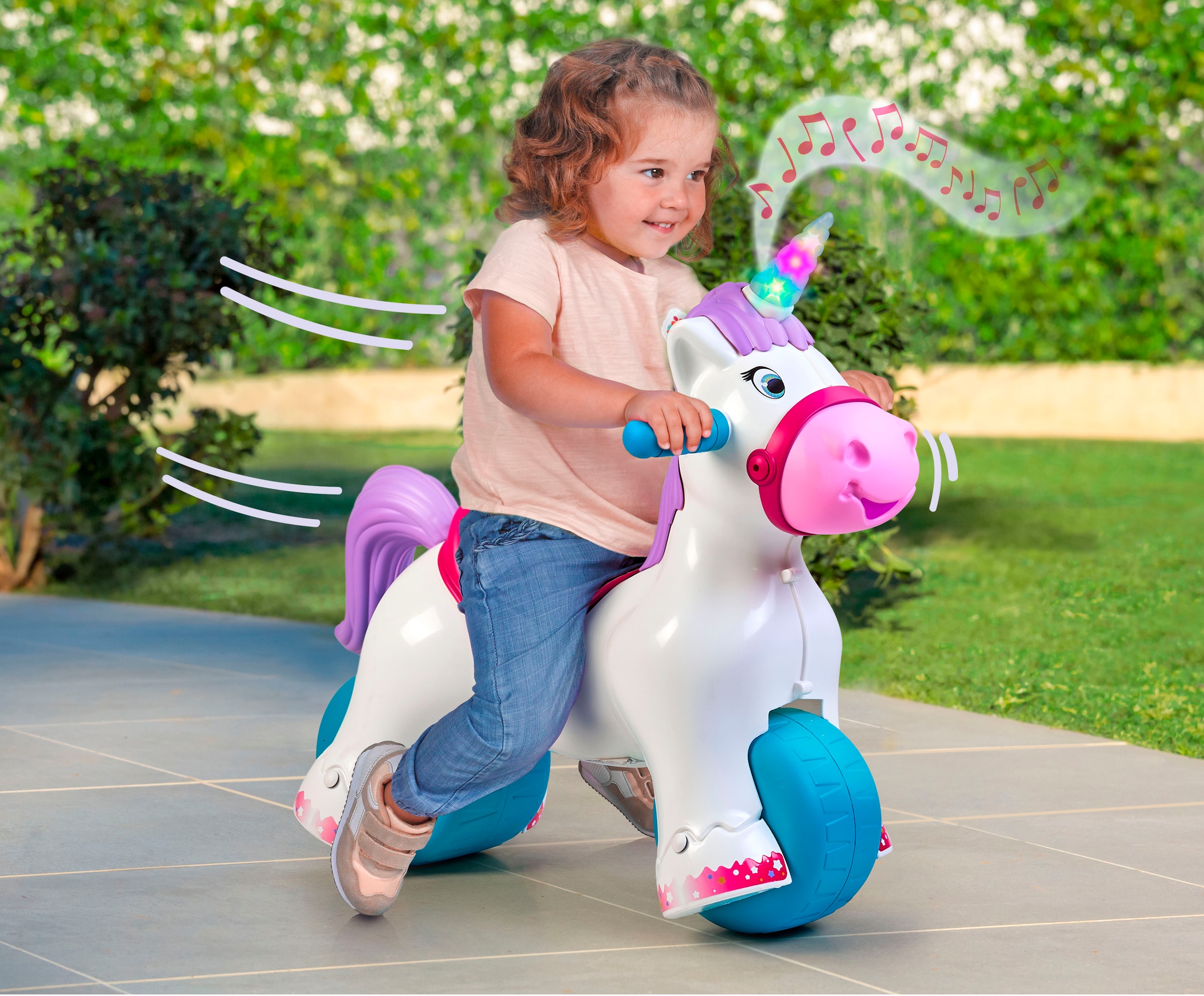 Feber® Schaukeltier »Feber Baby Unicorn 2in1« mit Licht- und Soundeffekt; Made in Europe