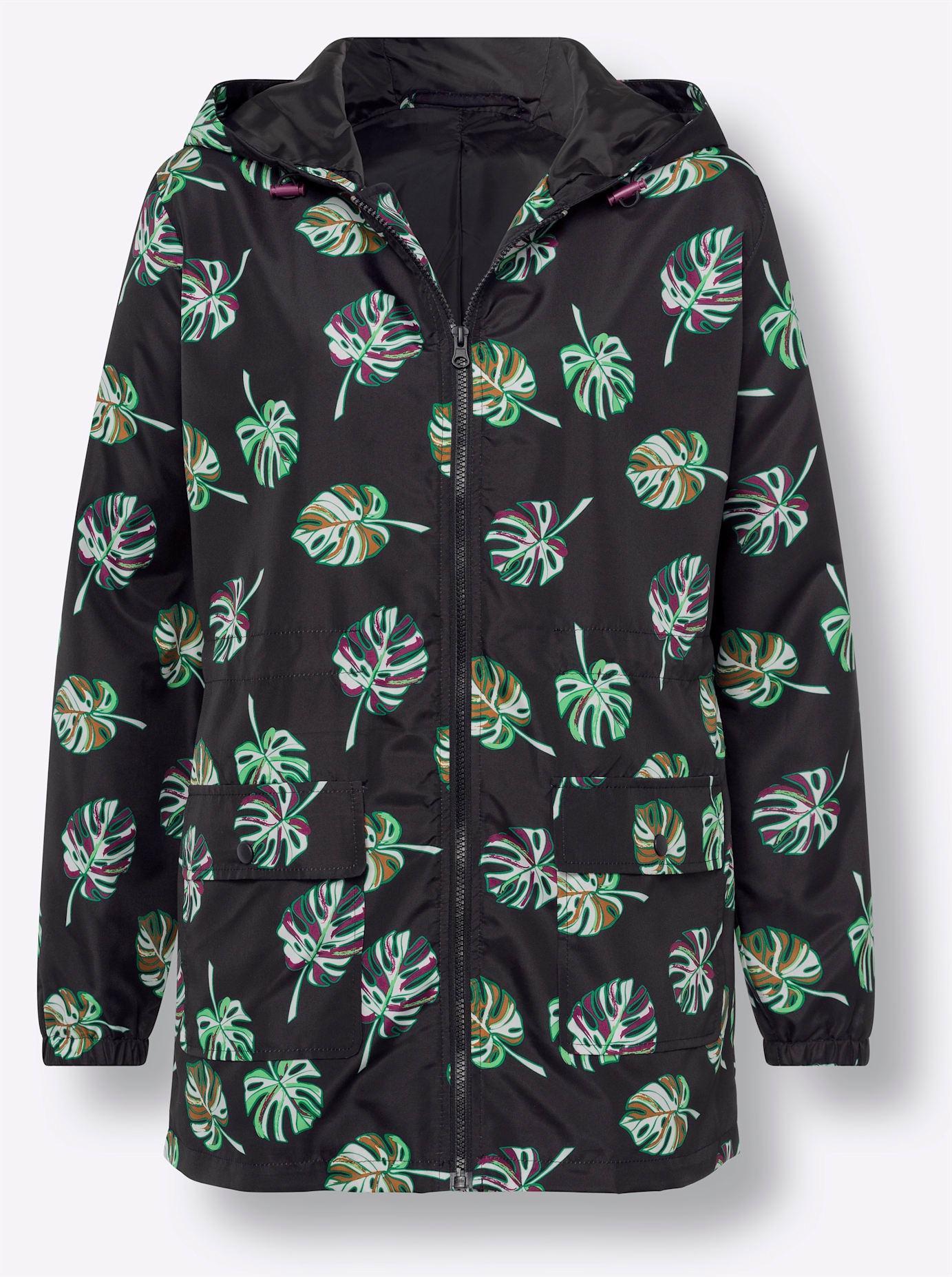 Regenjacke, mit Kapuze
