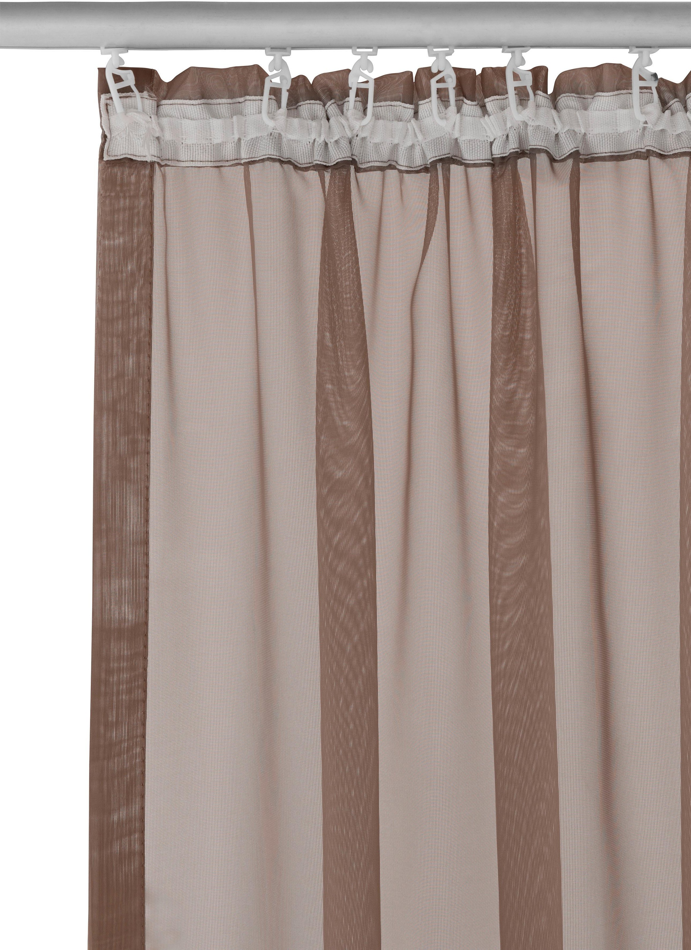 GOODproduct Gardine »XANA mit Ösen, Kräuselband oder Schlaufen« Kräuselband 1 Stk. tlg. Bestseller, einfarbig, 1 bzw. 2 Schals, pflegeleicht, Schal,