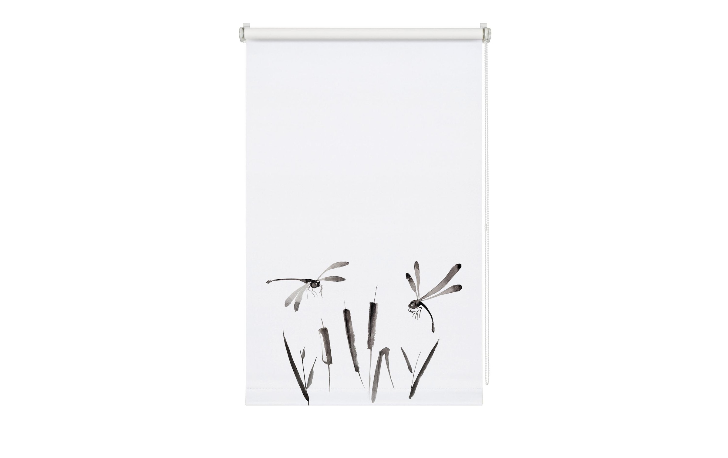 Rollo »Japandi Dragonfly 60 x 150 cm, Grau/Weiss«