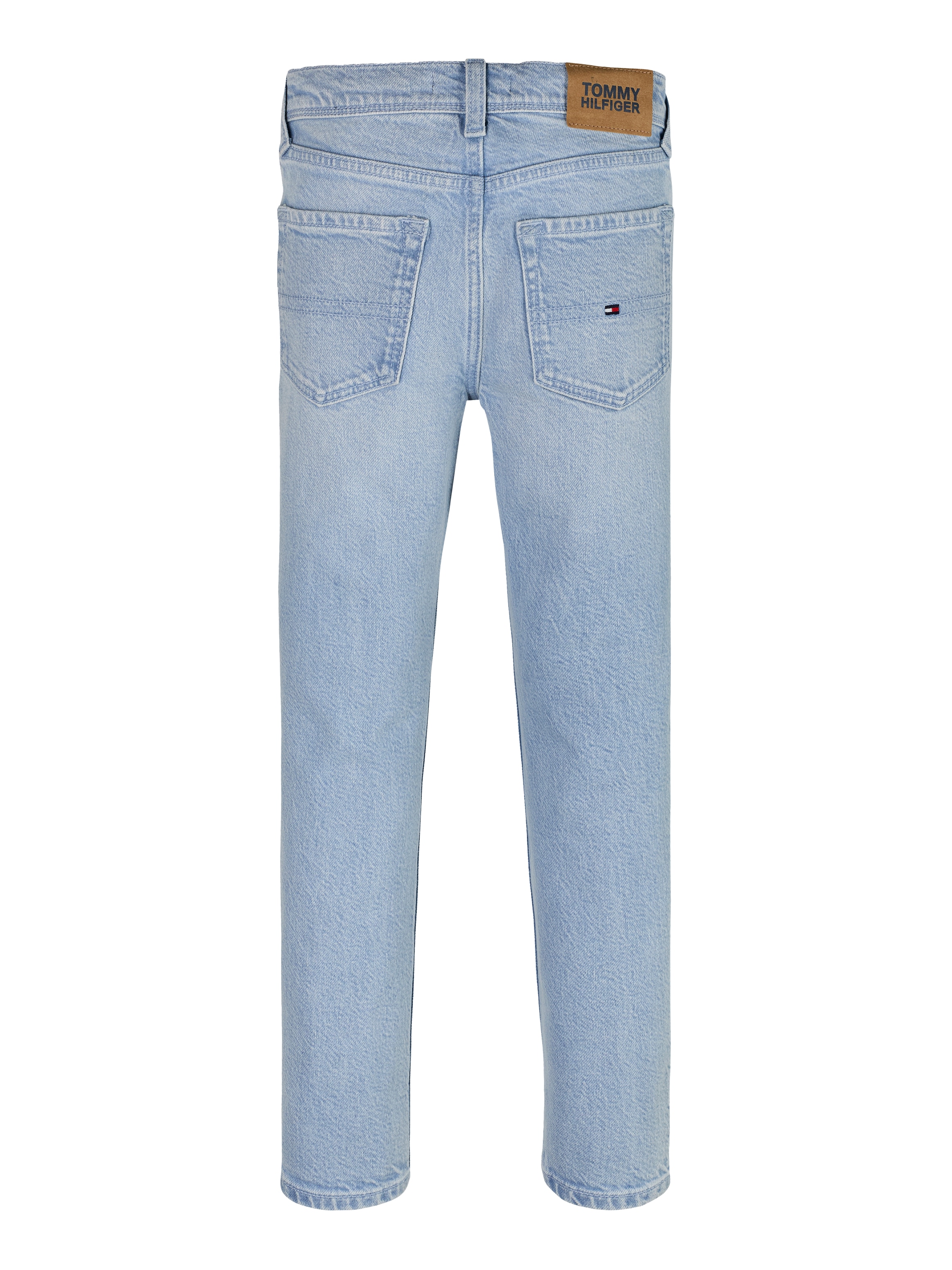 Tommy Hilfiger Slim-fit-Jeans »SCANTON Y SLIM FIT BLEACH JEANS«, in hellblauer Waschung, mit Logo-Badge