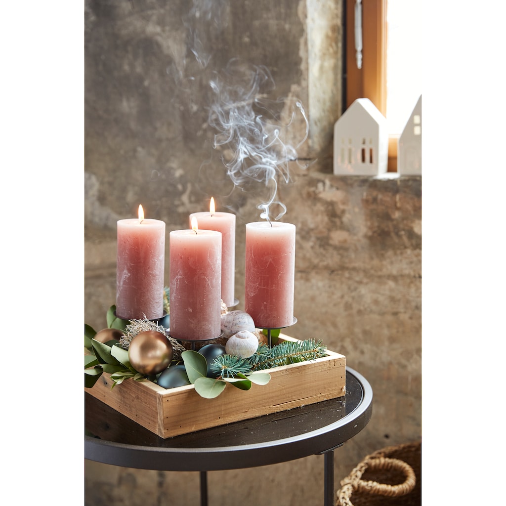 Creativ deco Adventsleuchter »Weihnachtsdeko«, (1 St.), für 4 Kerzen, ideal als Adventsleuchter