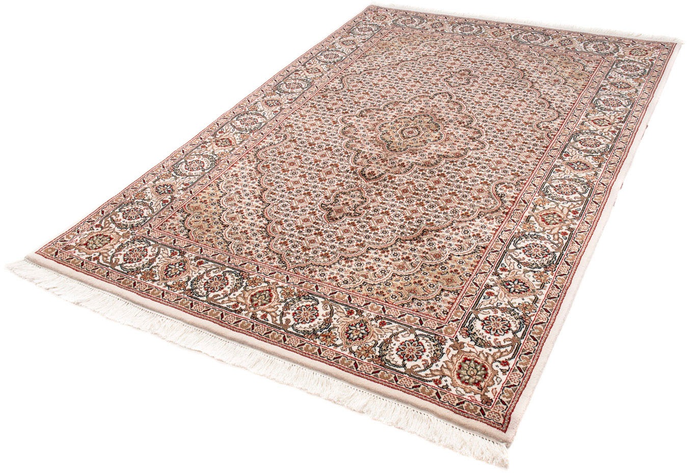 Image of morgenland Orientteppich »Perser - Täbriz - 202 x 139 cm - beige«, rechteckig, 10 mm Höhe, Wohnzimmer, Handgeknüpft, Einzelstück mit Zertifikat bei Ackermann Versand Schweiz