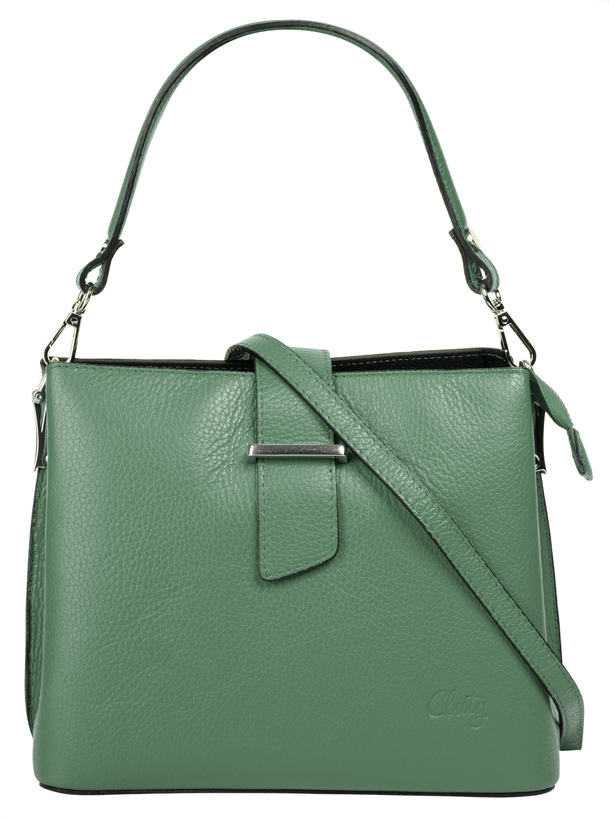 Henkeltasche, echt Leder, Made in Italy