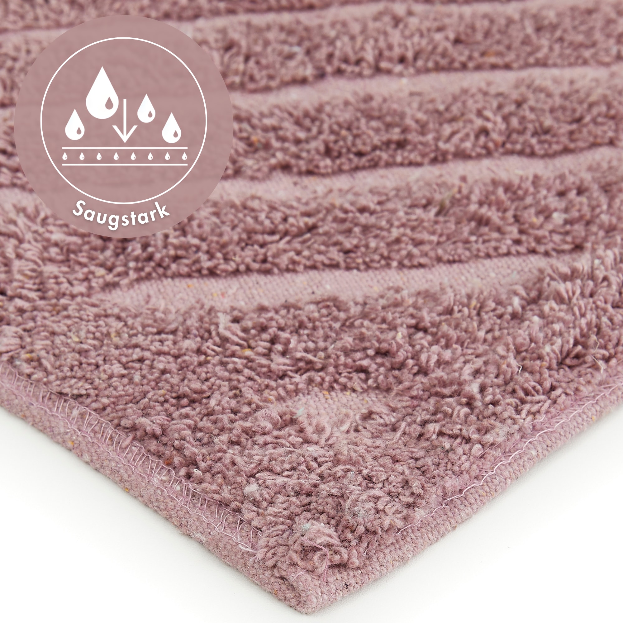 Andiamo Badematte »Havanna, 50x80 cm«, fussbodenheizungsgeeignet-schnell trocknend, Badteppich, Uni Farben, Hoch-Tief Effekt, verschiedene Designs