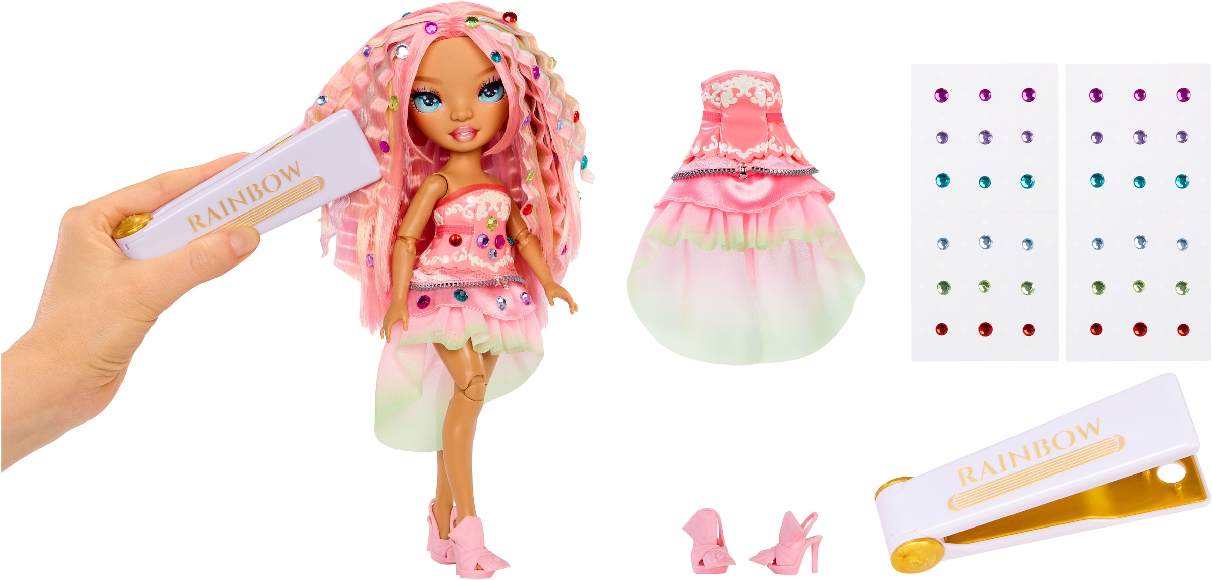 RAINBOW HIGH Anziehpuppe »Rainbow High Be Dazzling Fashion Dolls- Adeline Rose«